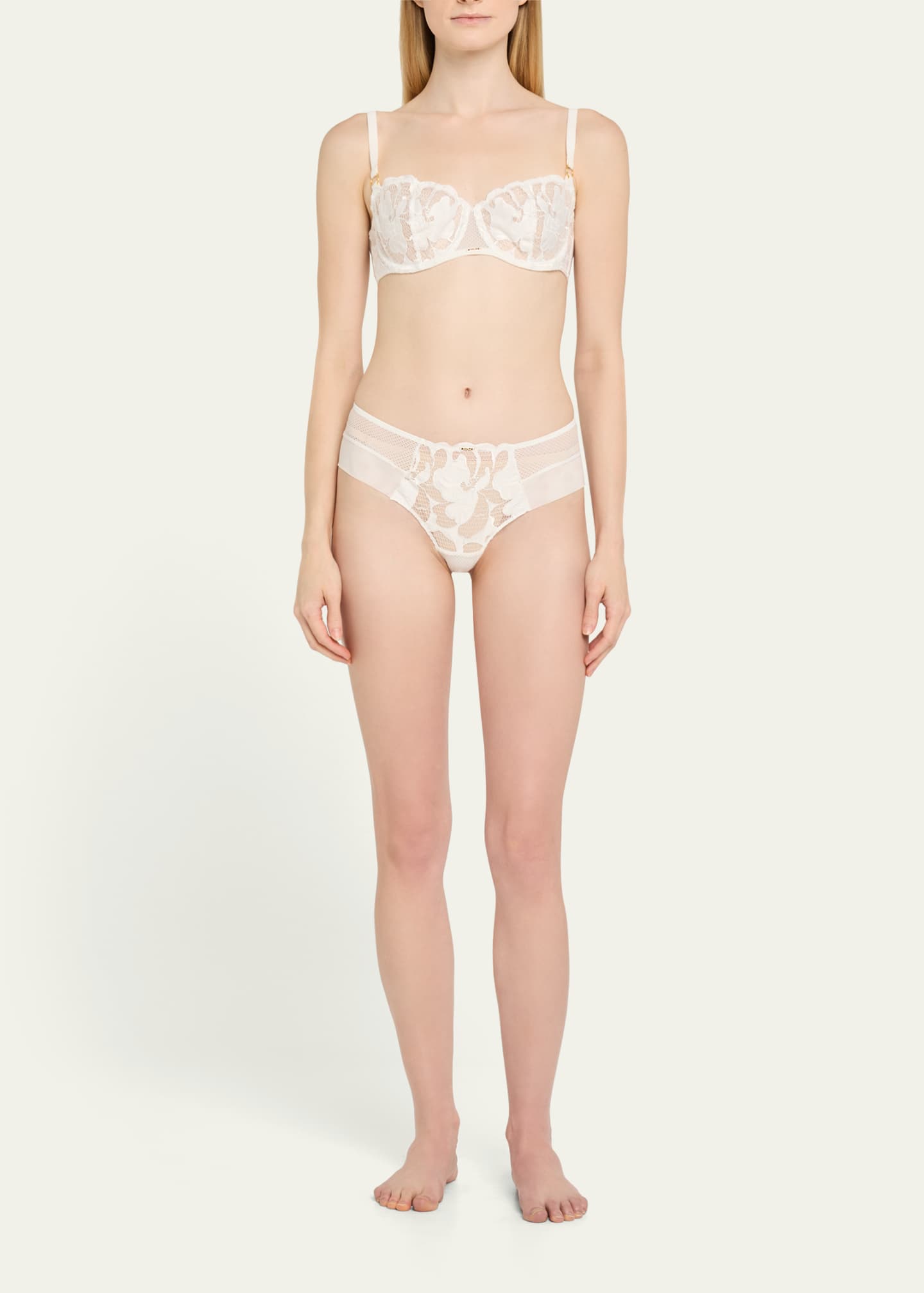 Chantelle Fleurs Floral Velvet Tulle Hipster Briefs Image 2 of 4