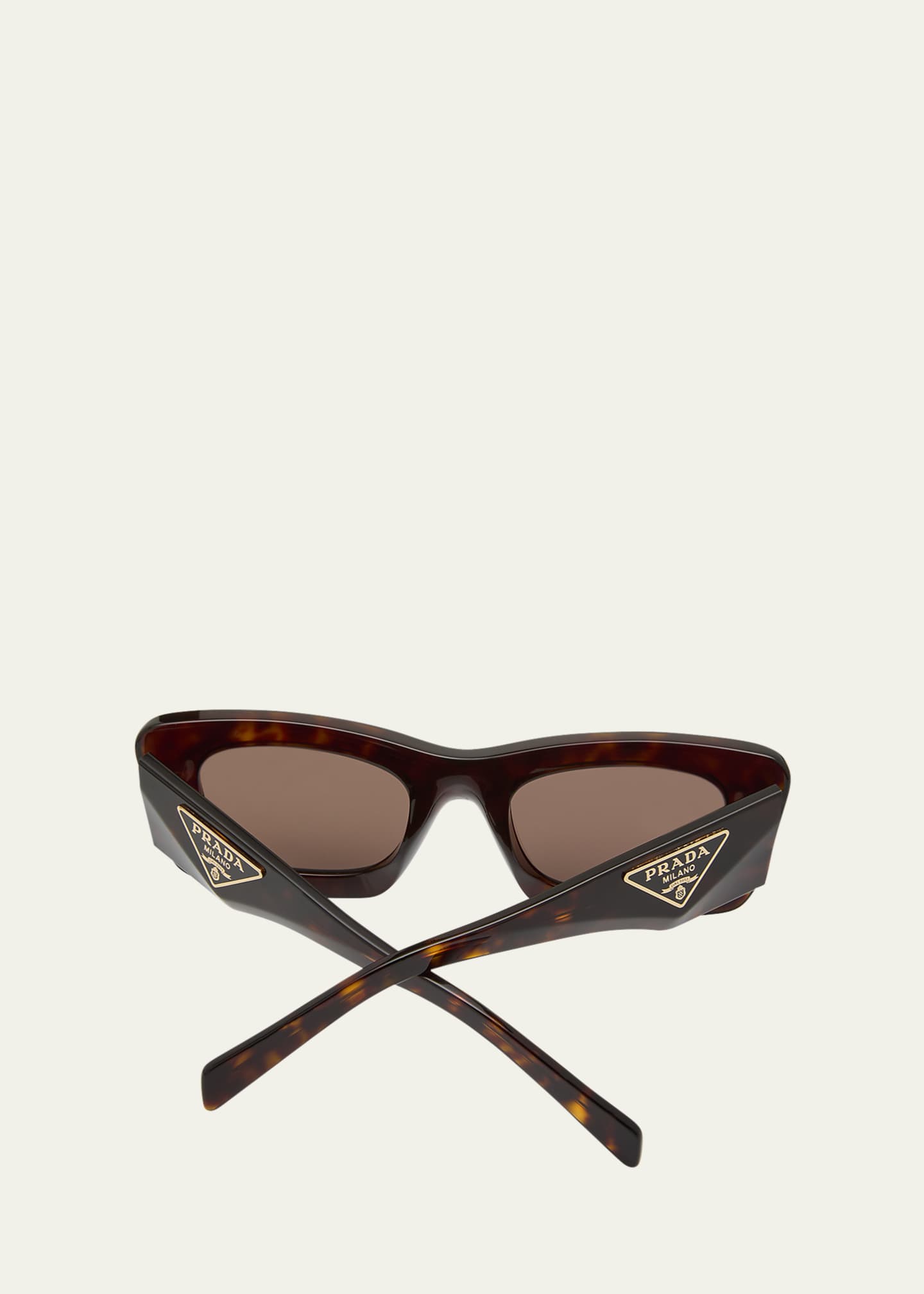 Prada Rectangular Marble Acetate Cat-Eye Sunglasses Image 5 of 5