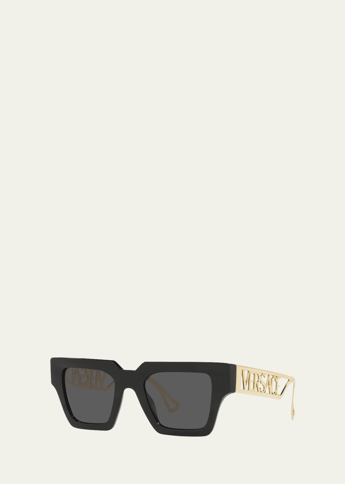 Versace Oversized Logo Square Acetate Sunglasses - Bergdorf Goodman