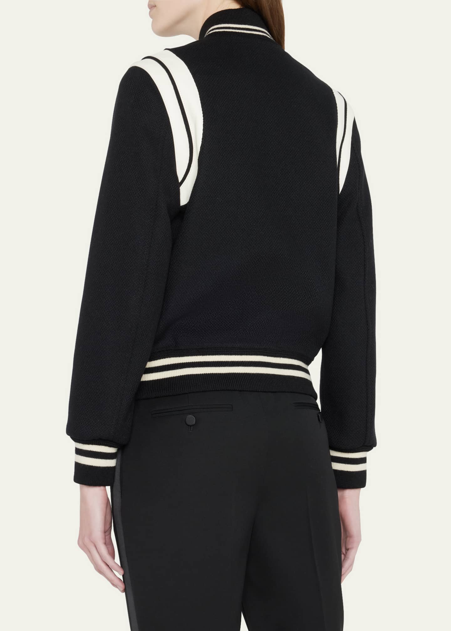 Saint laurent teddy jacket grey hot sale