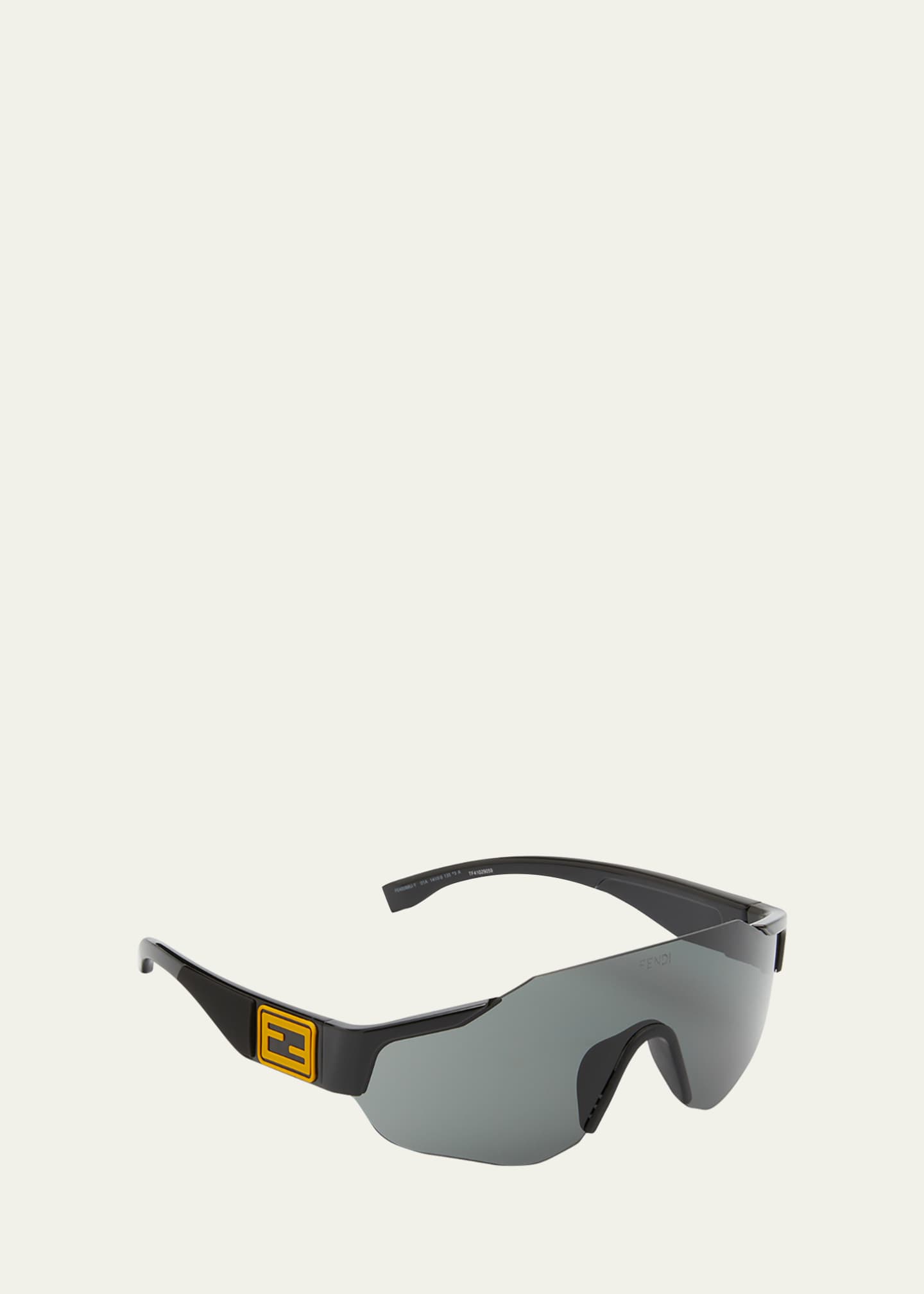Fendi Men's FF-Logo Rimless Shield Sunglasses Image 2 of 5