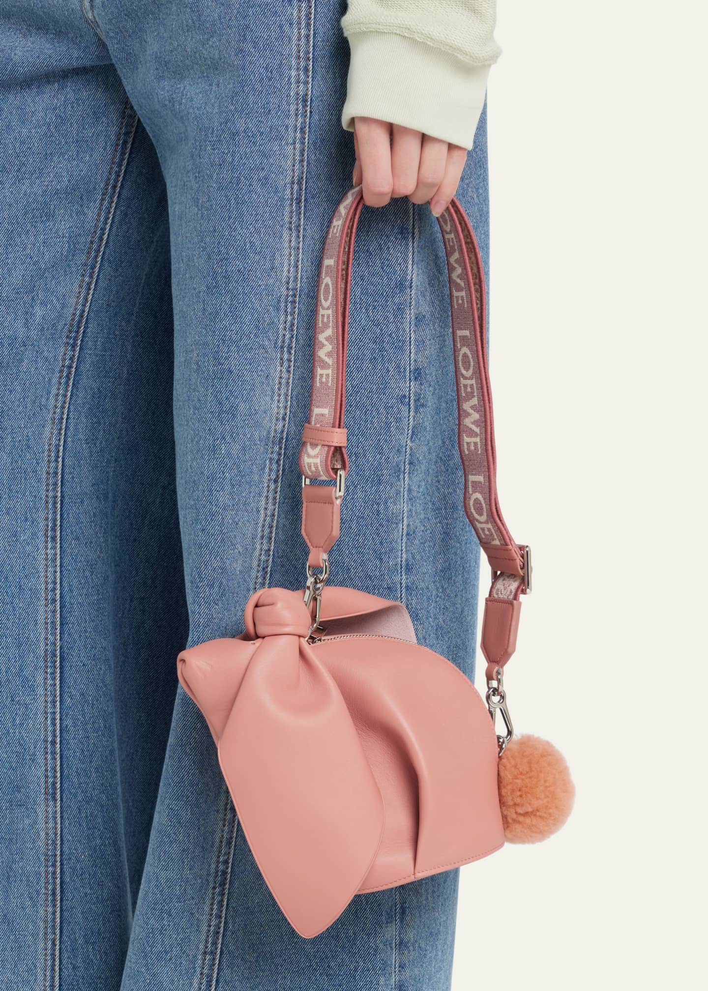 Loewe Bunny Zip Leather Shoulder Bag Bergdorf Goodman