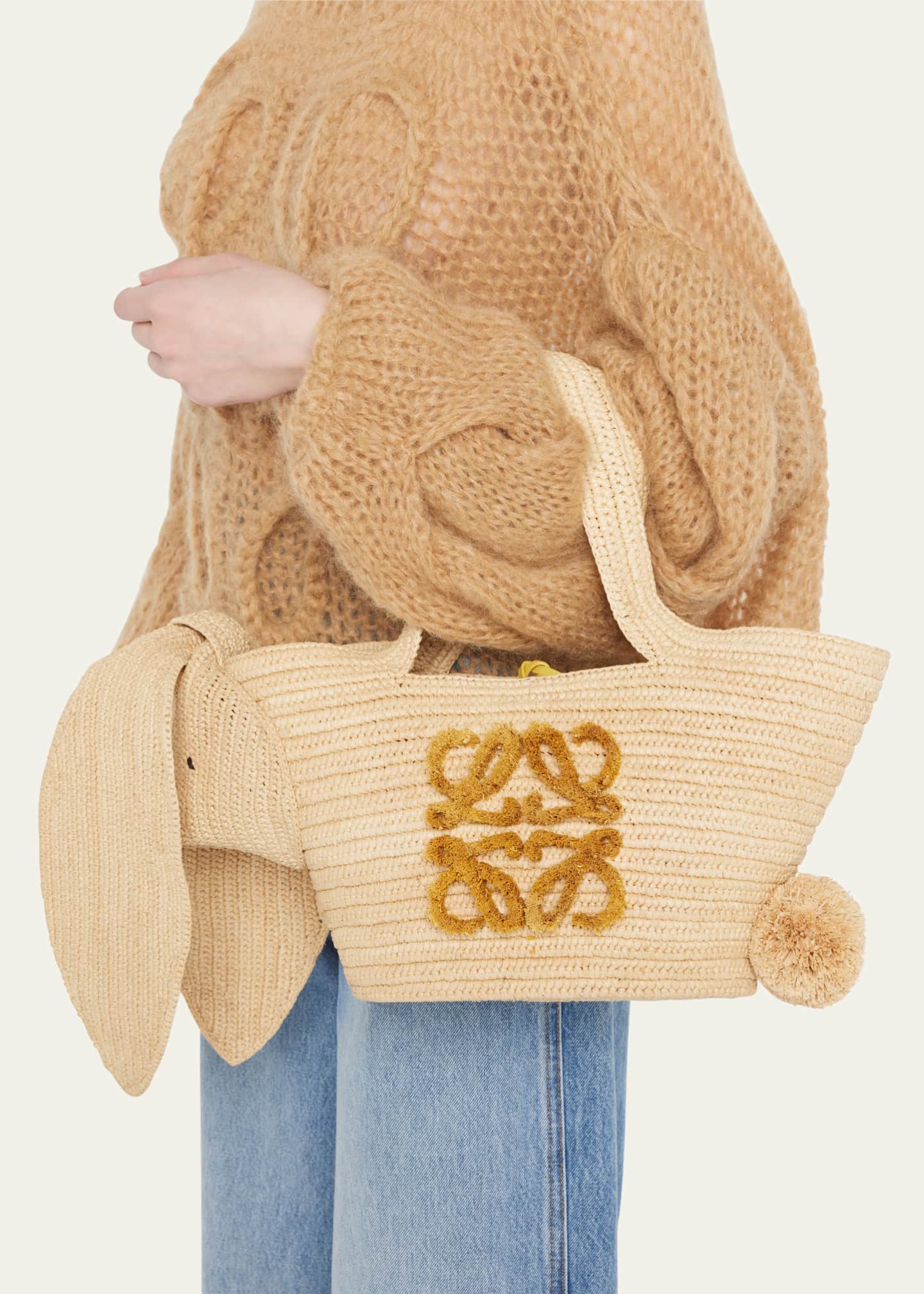 Loewe Bunny Small Basket Shoulder Bag Bergdorf Goodman