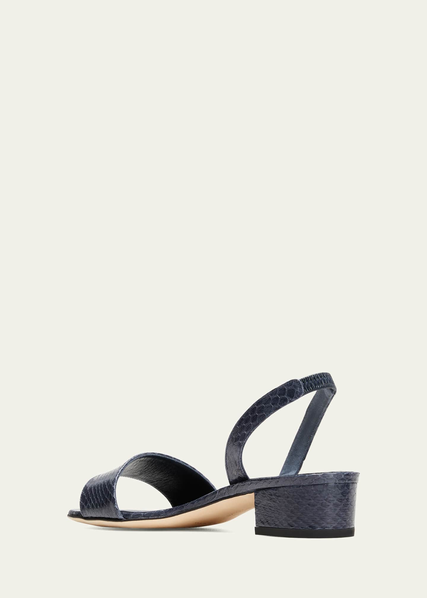 Manolo Blahnik Patopia Snakeskin Slingback Sandals Image 4 of 5