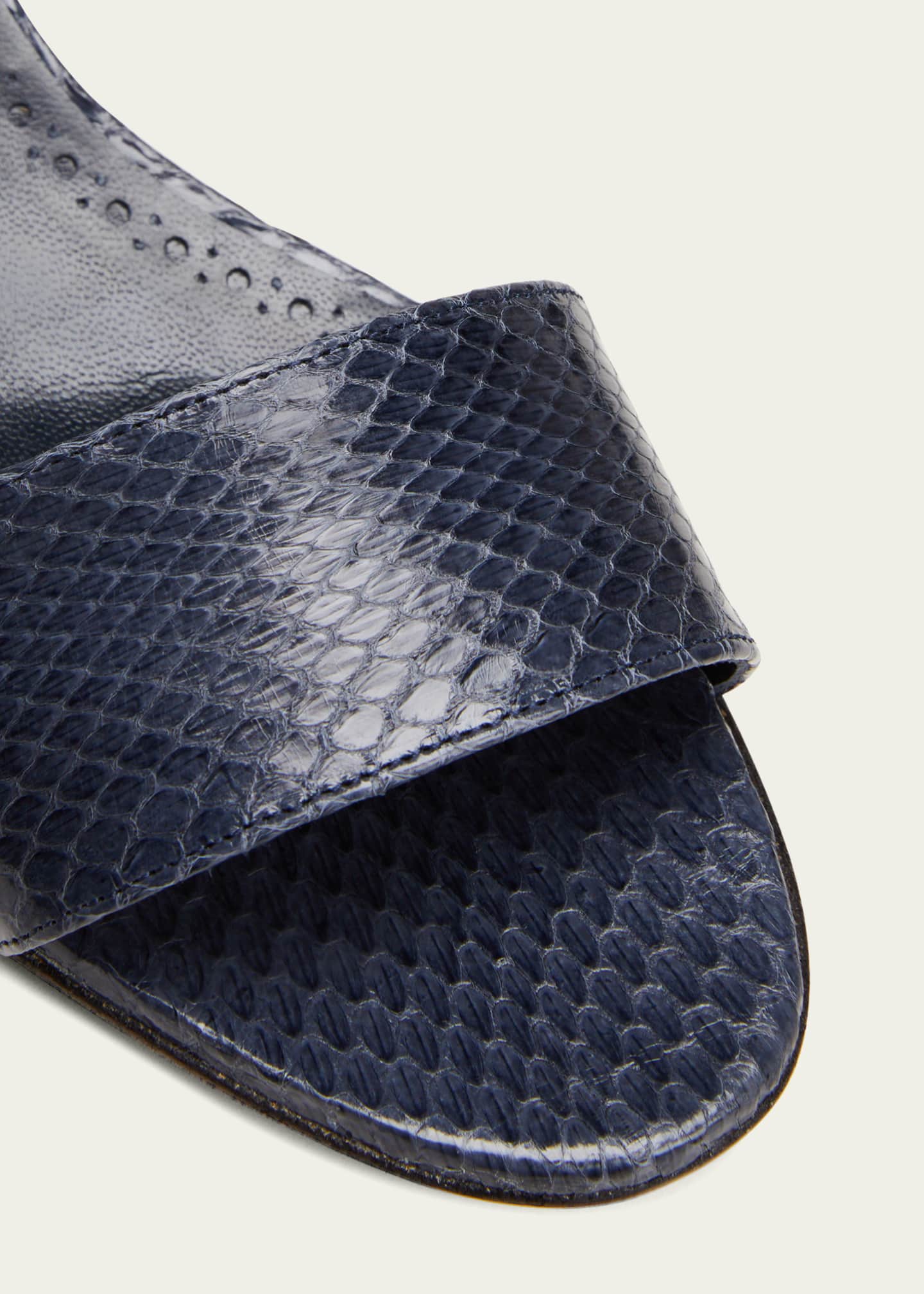 Manolo Blahnik Patopia Snakeskin Slingback Sandals Image 5 of 5