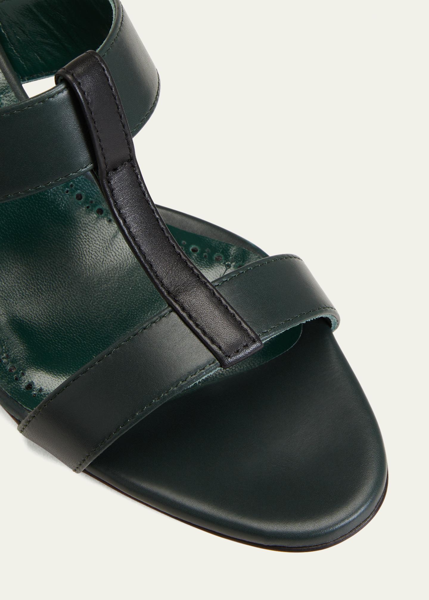 Sandales Manolo Blahnik En Toile Noire - Pointure 37, Talons à Sangle - Italie