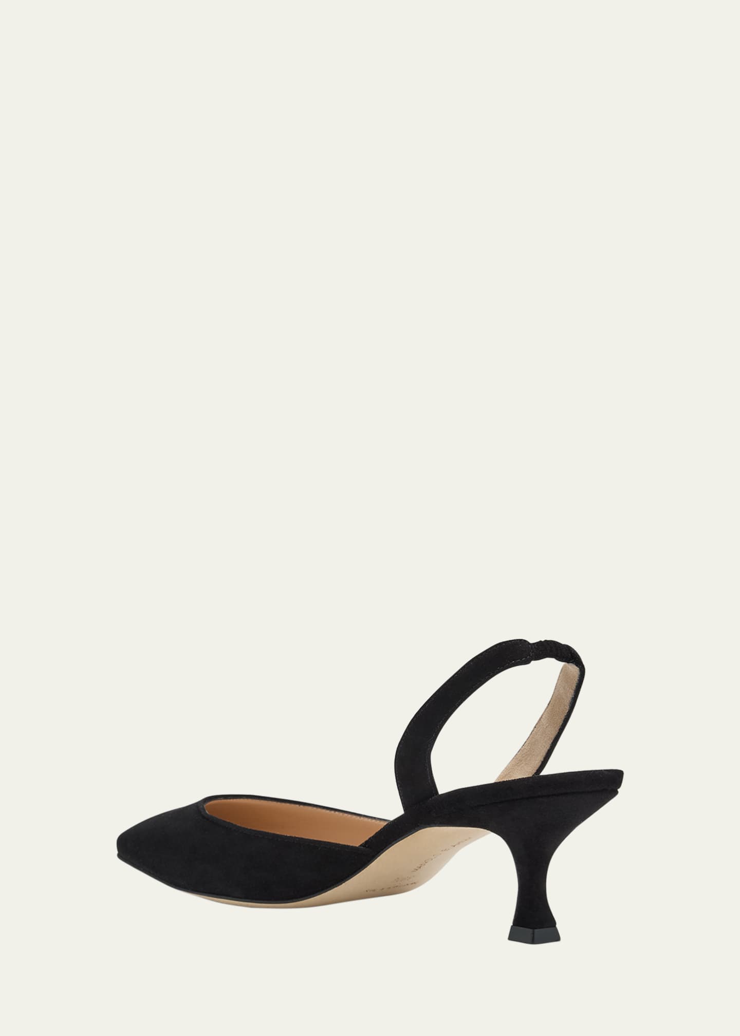 Manolo Blahnik Carolyne Kitten-Heel Halter Pumps Image 4 of 5