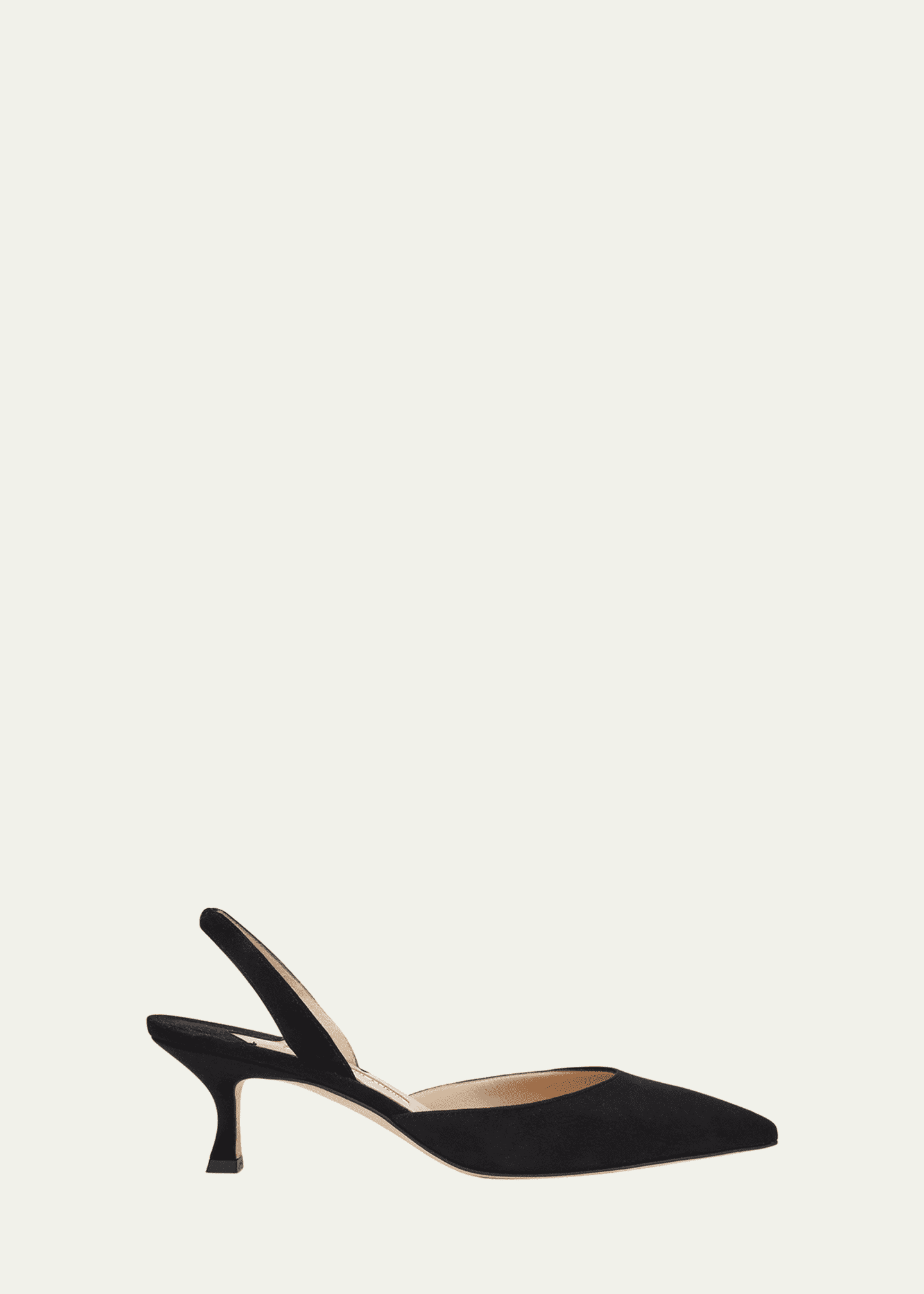 Manolo Blahnik Carolyne Kitten-Heel Halter Pumps Image 1 of 5