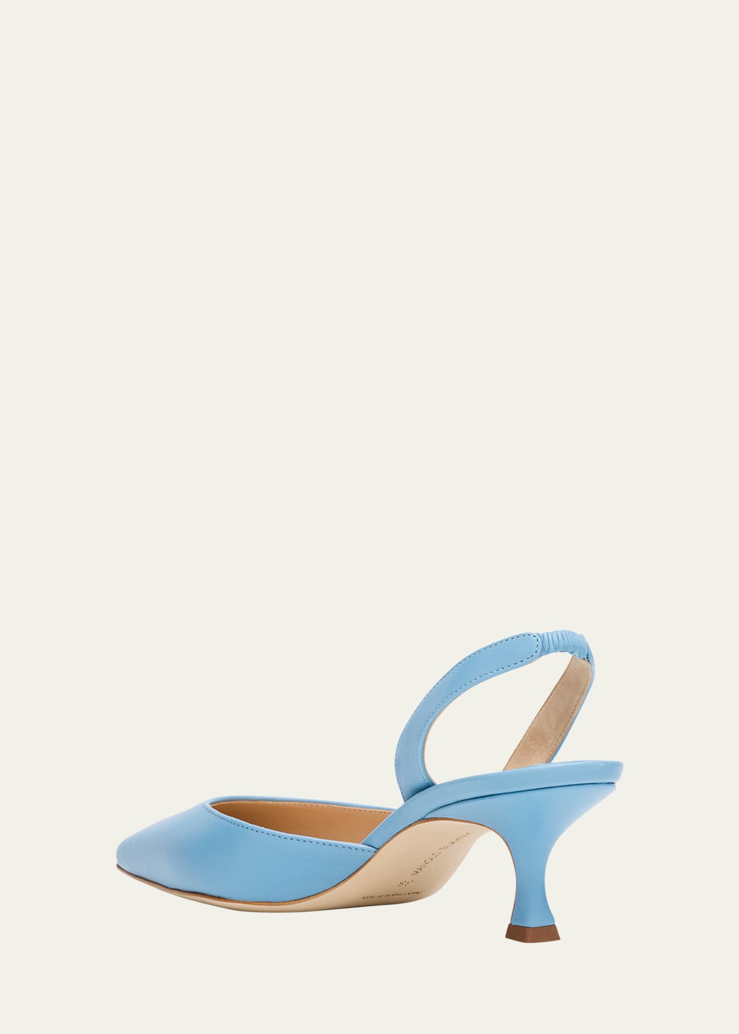 Manolo Blahnik Carolyne Kitten-Heel Halter Pumps Image 4 of 6