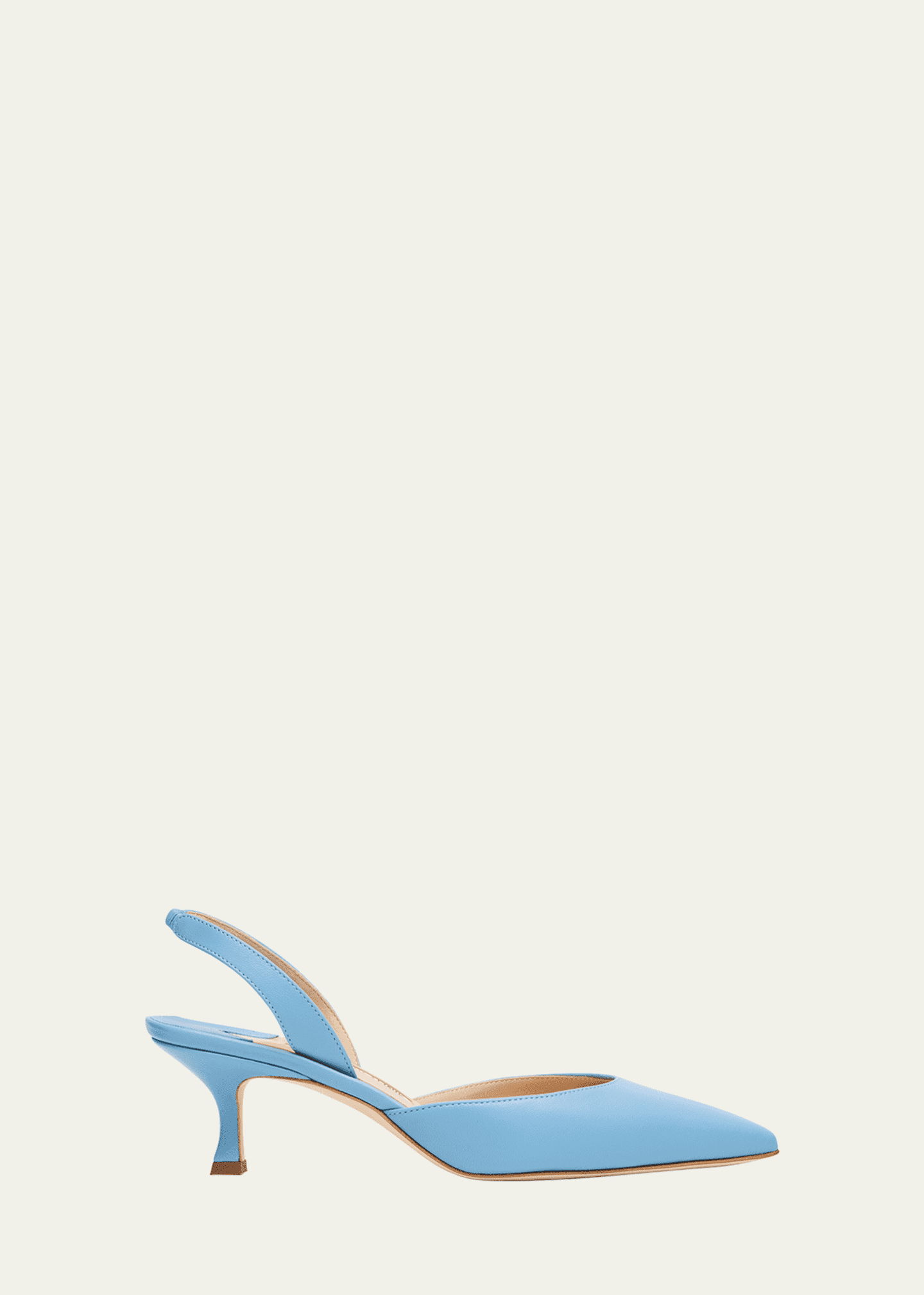 Manolo Blahnik Carolyne Kitten-Heel Halter Pumps Image 1 of 6