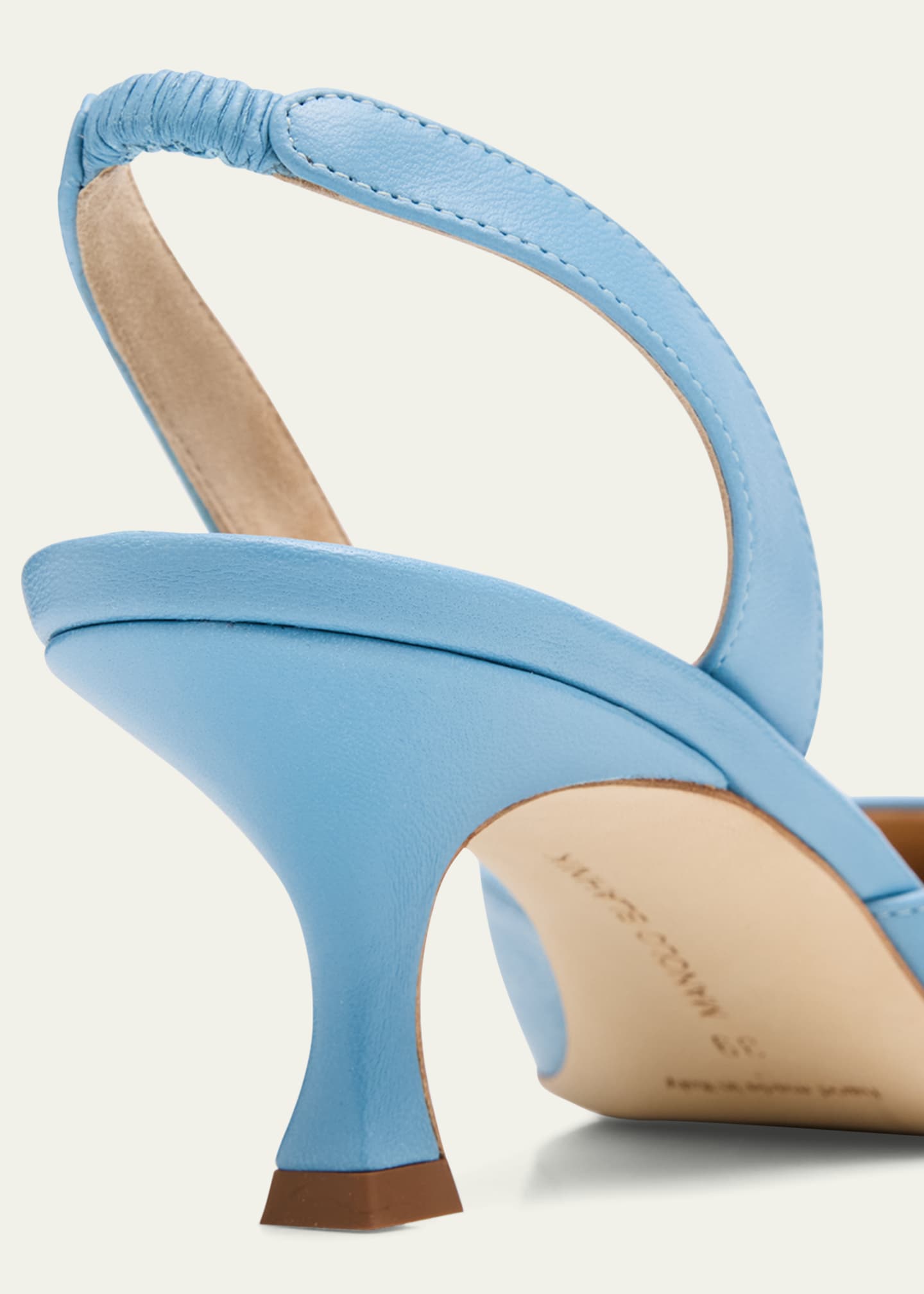 Manolo Blahnik Carolyne Kitten-Heel Halter Pumps Image 5 of 6