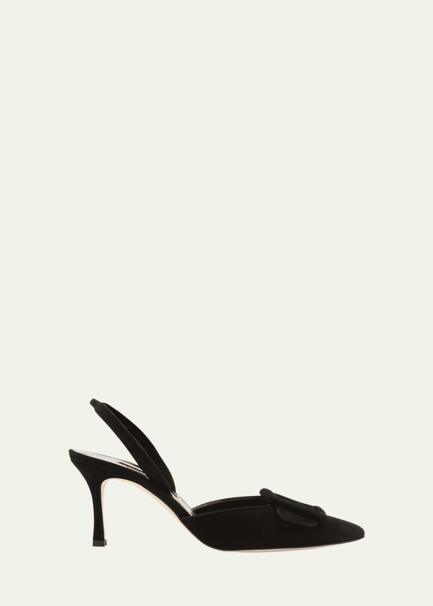 Manolo Blahnik Maysli Suede Buckle Halter Pumps Image 1 of 6