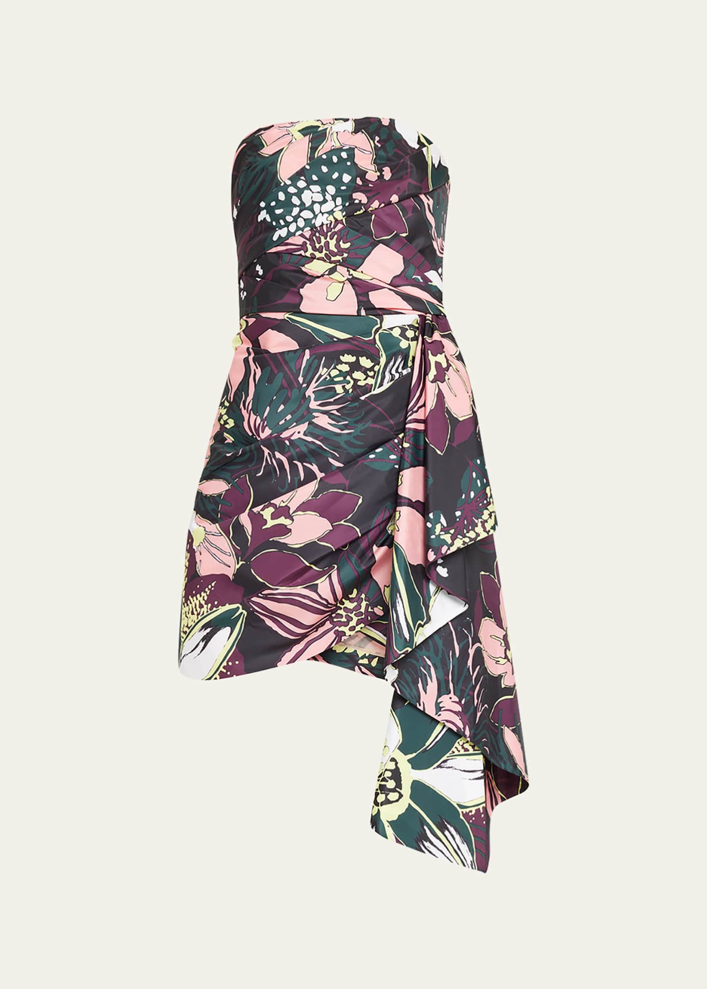 Tanya Taylor Alina Strapless Draped Mini Dress - Bergdorf Goodman