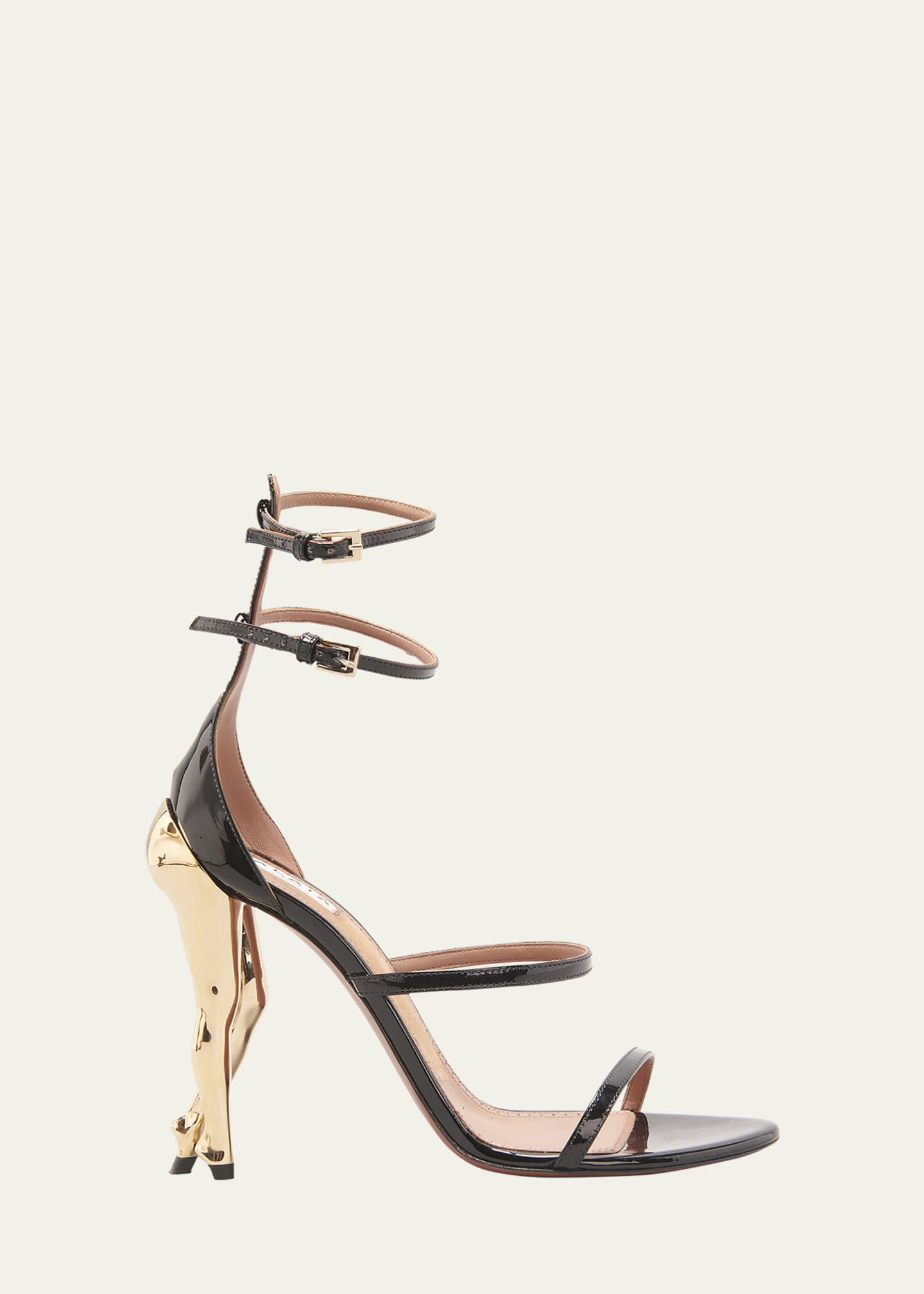 ALAIA Cabaret Sculptural-Heel Strappy Sandals - Bergdorf Goodman