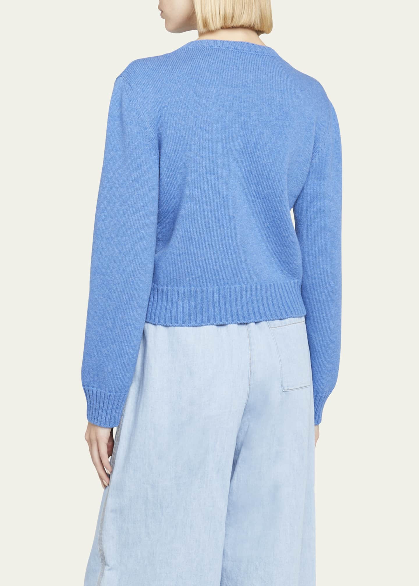 Loewe Anagram Knit Short Sweater Bergdorf Goodman