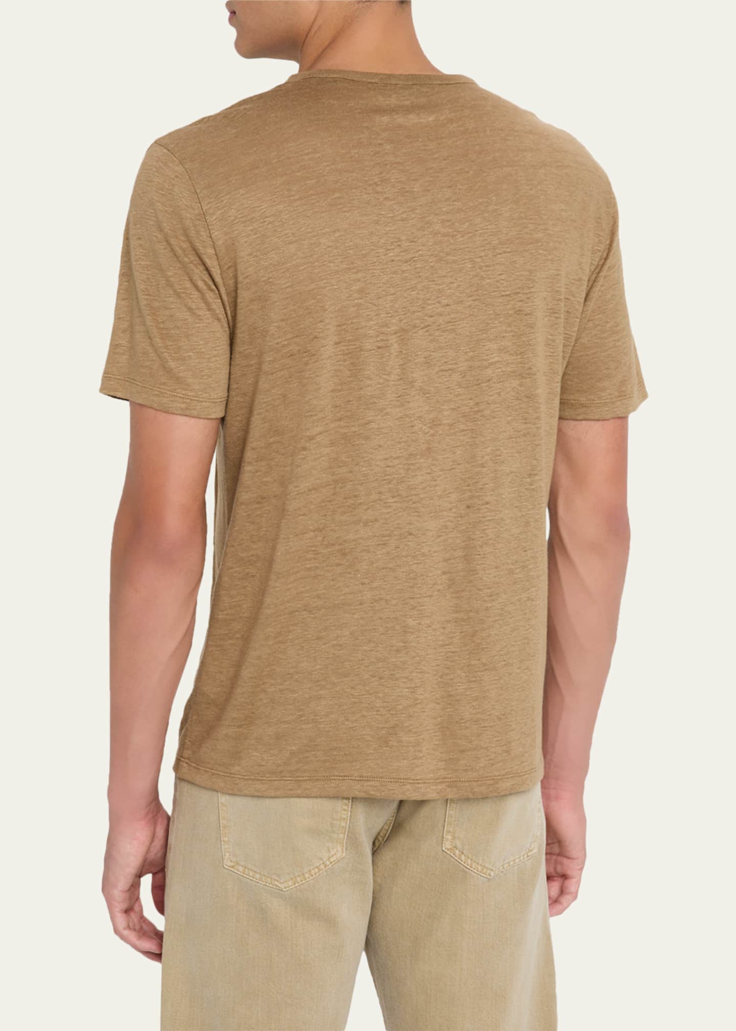 Vince Men's Solid Linen T-Shirt Image 3 of 5