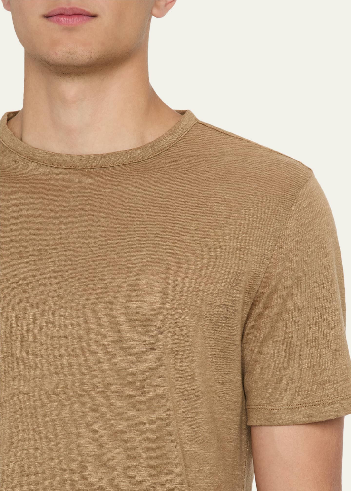 Vince Men's Solid Linen T-Shirt Image 5 of 5