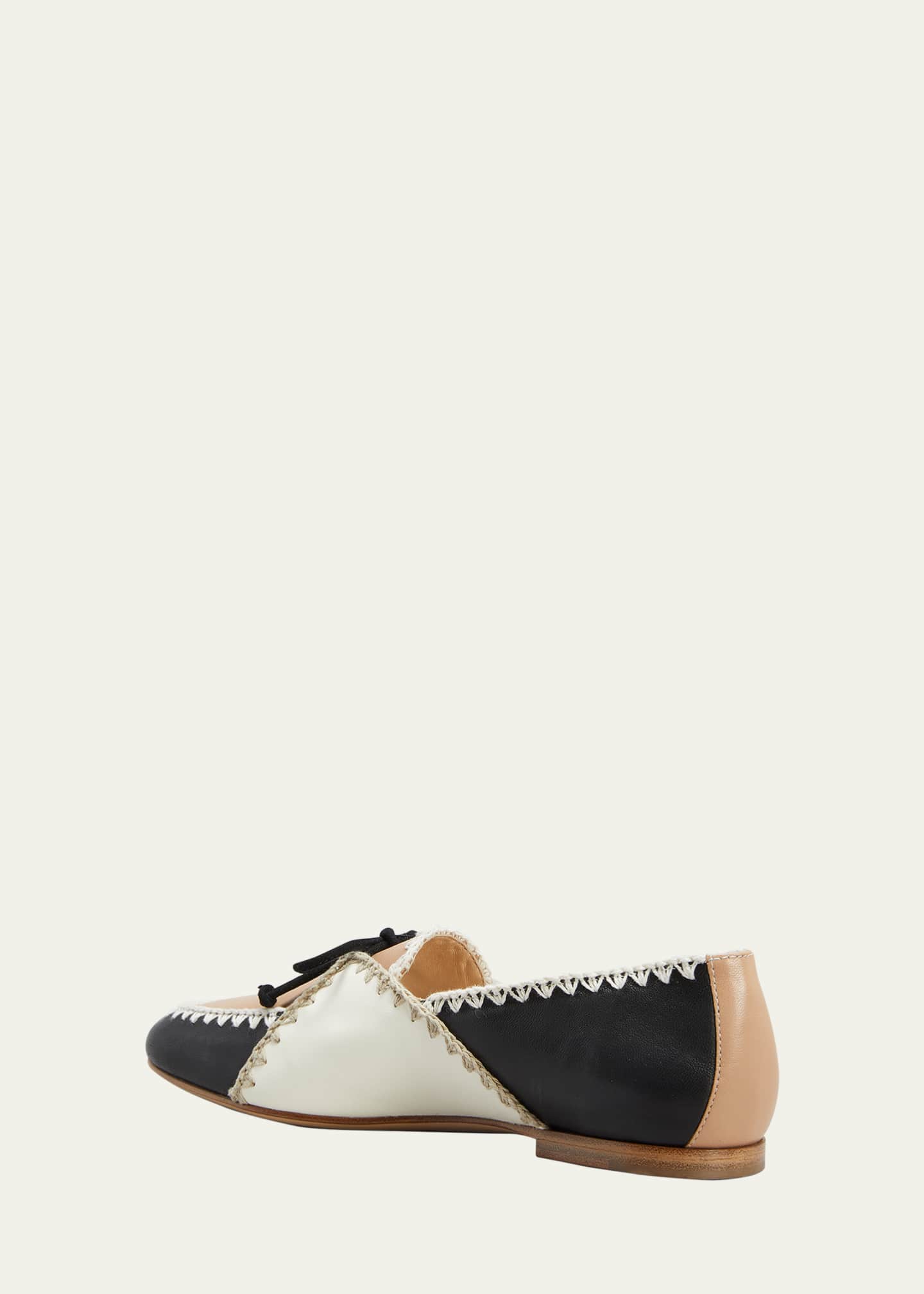 Gabriela Hearst Hawett Colorblock Leather Knit Loafers - Bergdorf Goodman