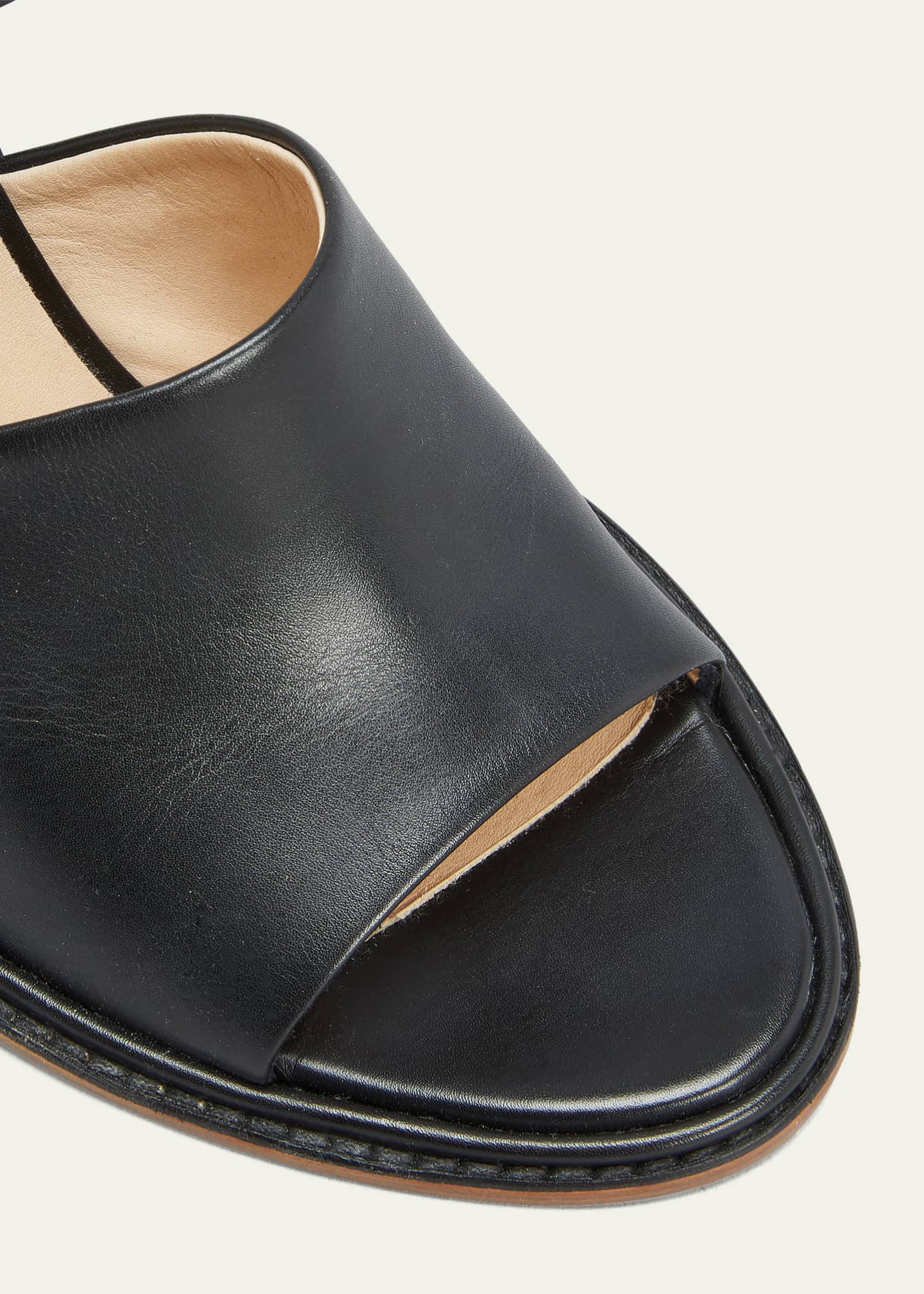 Gabriela Hearst Beau Leather AnkleStrap Sandals Bergdorf Goodman