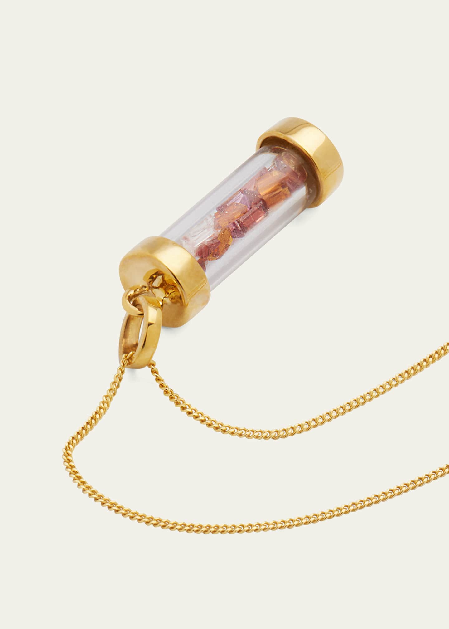 Aliita Bottle Necklace with Pink Tourmaline, Citrine and Morganite Mini-Baguette Sprinkles Image 3 of 4