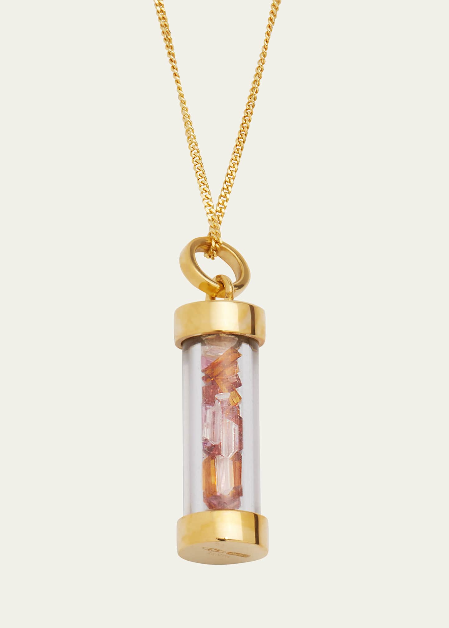 Aliita Bottle Necklace with Pink Tourmaline, Citrine and Morganite Mini-Baguette Sprinkles Image 1 of 4