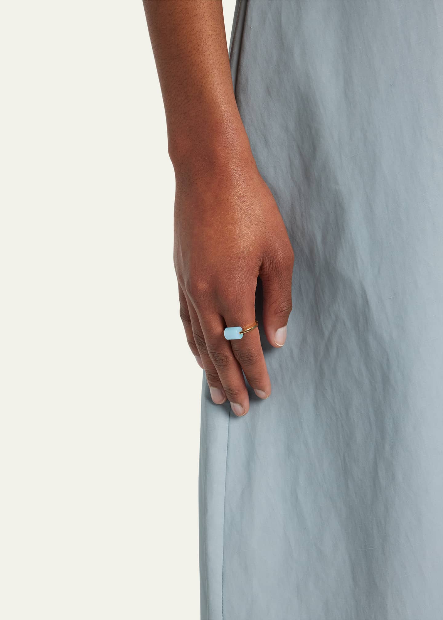 Aliita Deco Cilindro Ring with Blue Agate Image 2 of 4