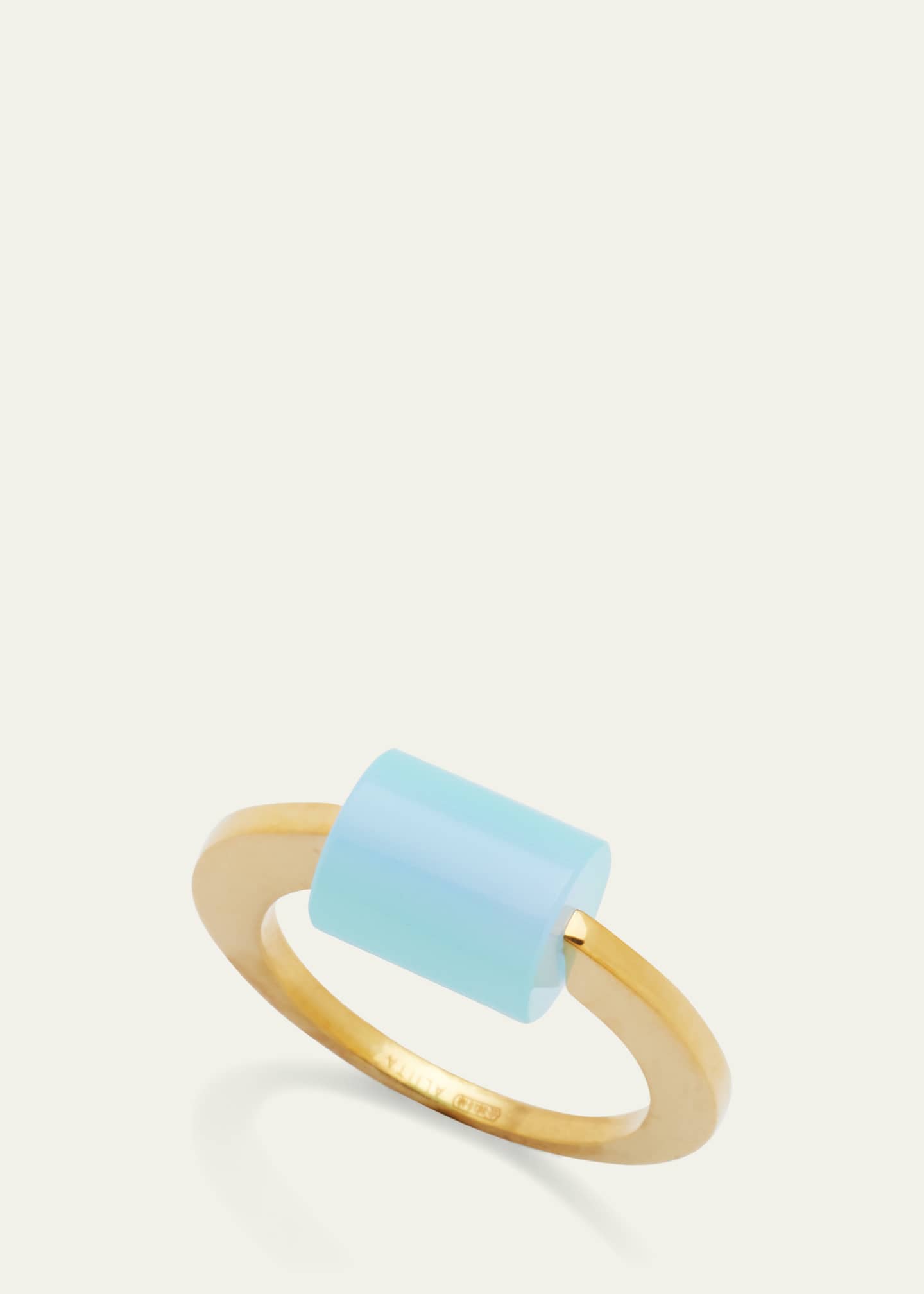 Aliita Deco Cilindro Ring with Blue Agate Image 3 of 4