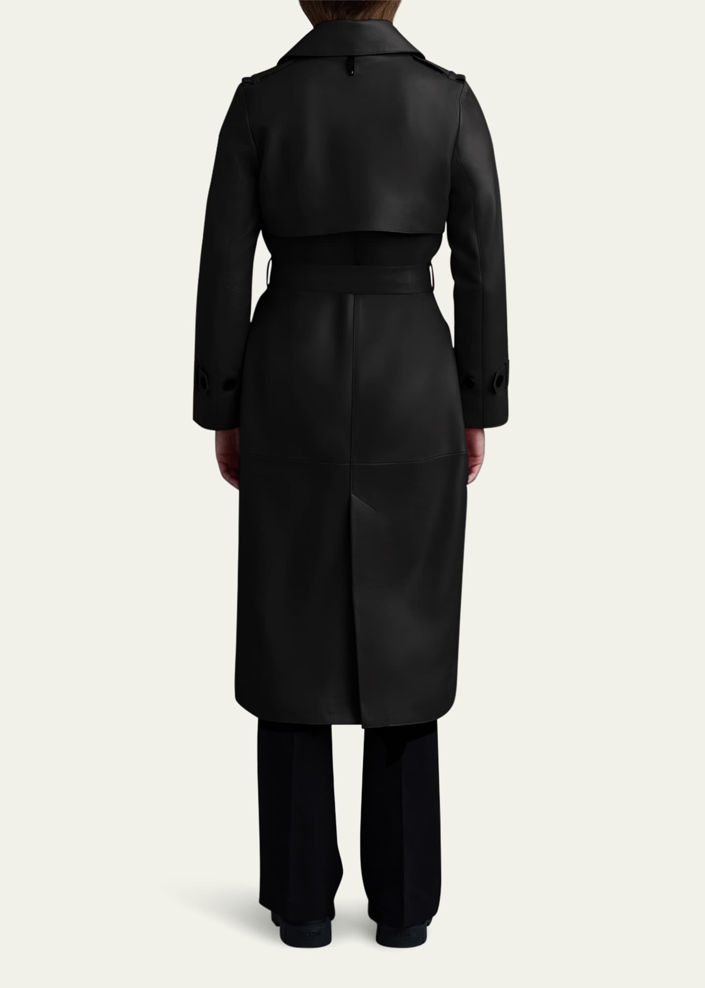 Mackage Gael Belted Leather Trench Coat - Bergdorf Goodman