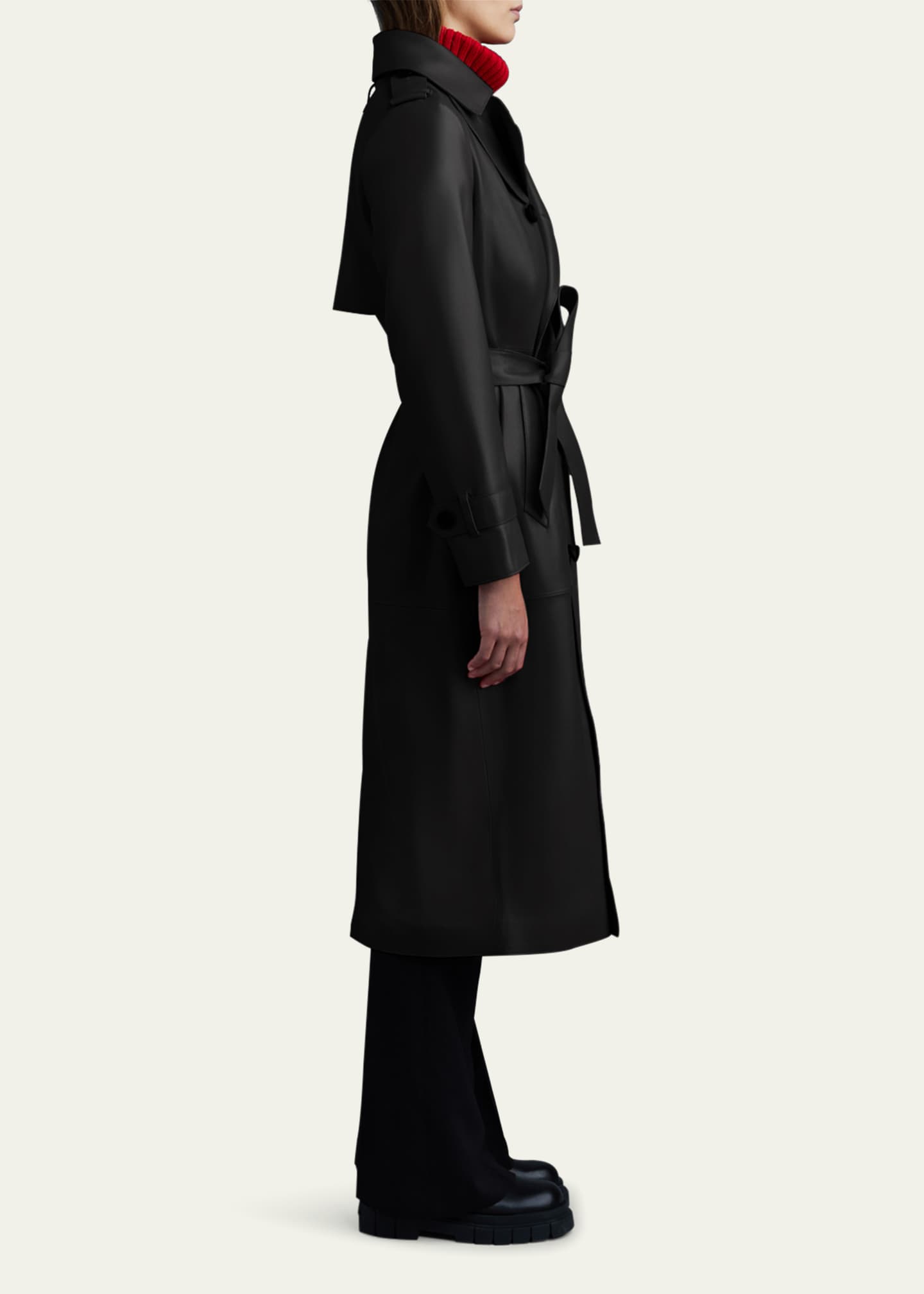 Mackage Gael Belted Leather Trench Coat - Bergdorf Goodman