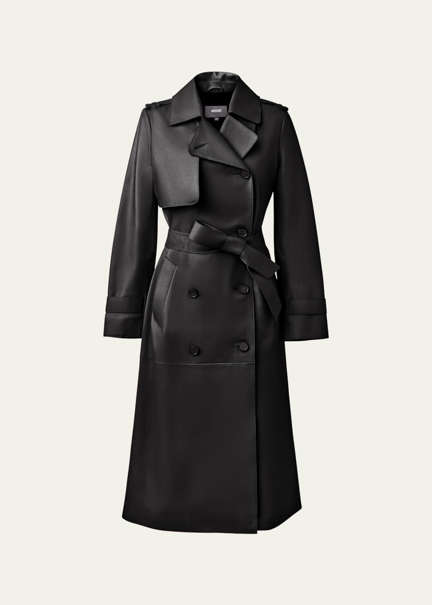 Mackage Gael Belted Leather Trench Coat Bergdorf Goodman
