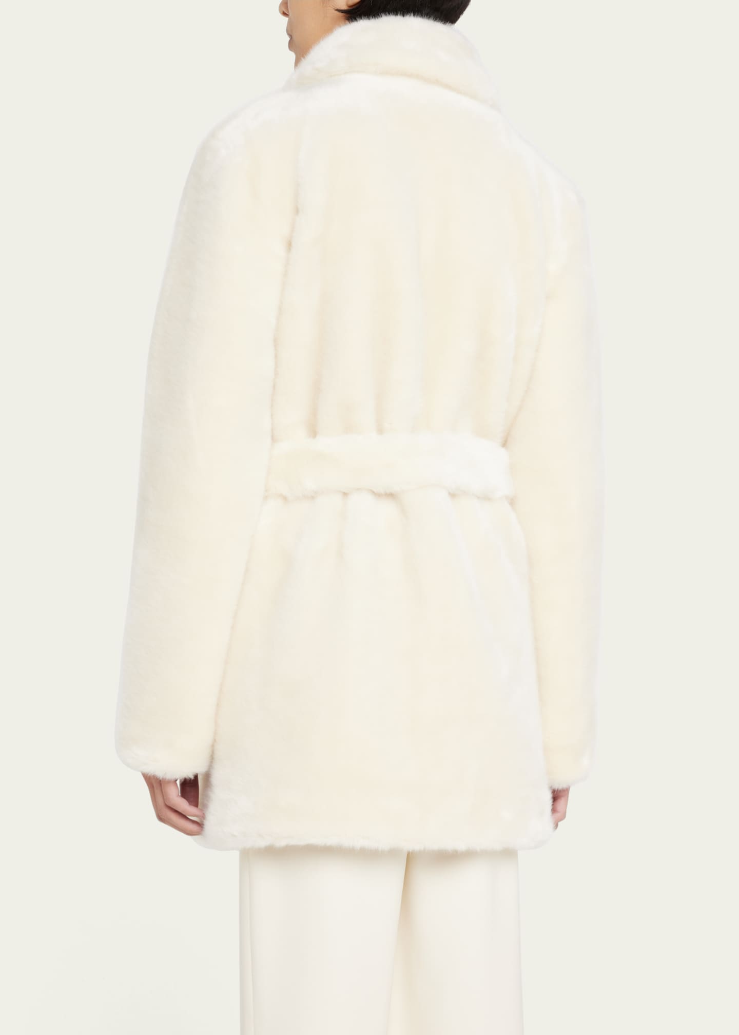 FAZ Belted Regine Faux Fur Wrap Coat Bergdorf Goodman
