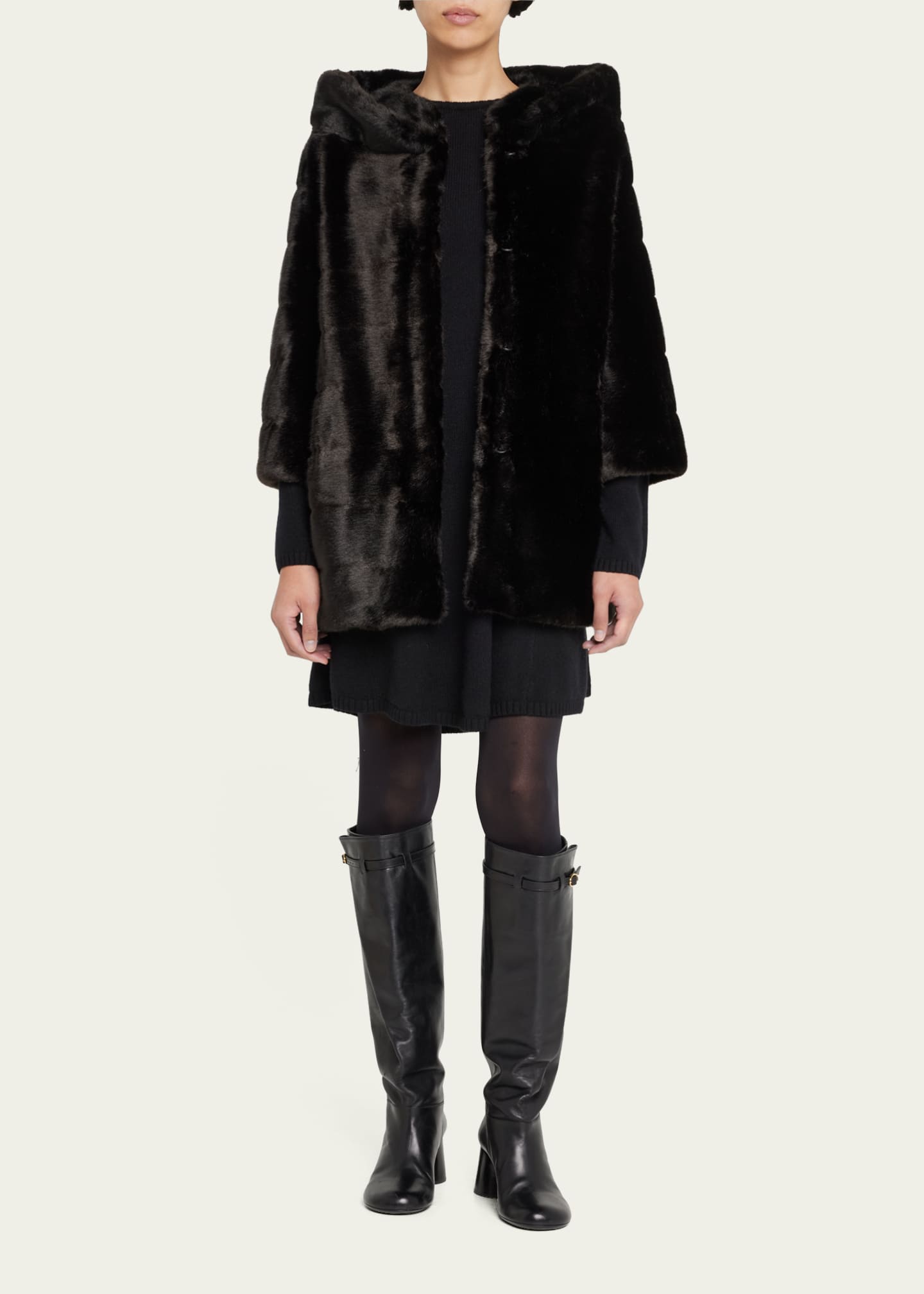 JOSE MOON FAKE FUR BIG JACKET BLACK ファー JOSE MOON FAKE FUR BIG JACKET BLACK ファー - メルカリ