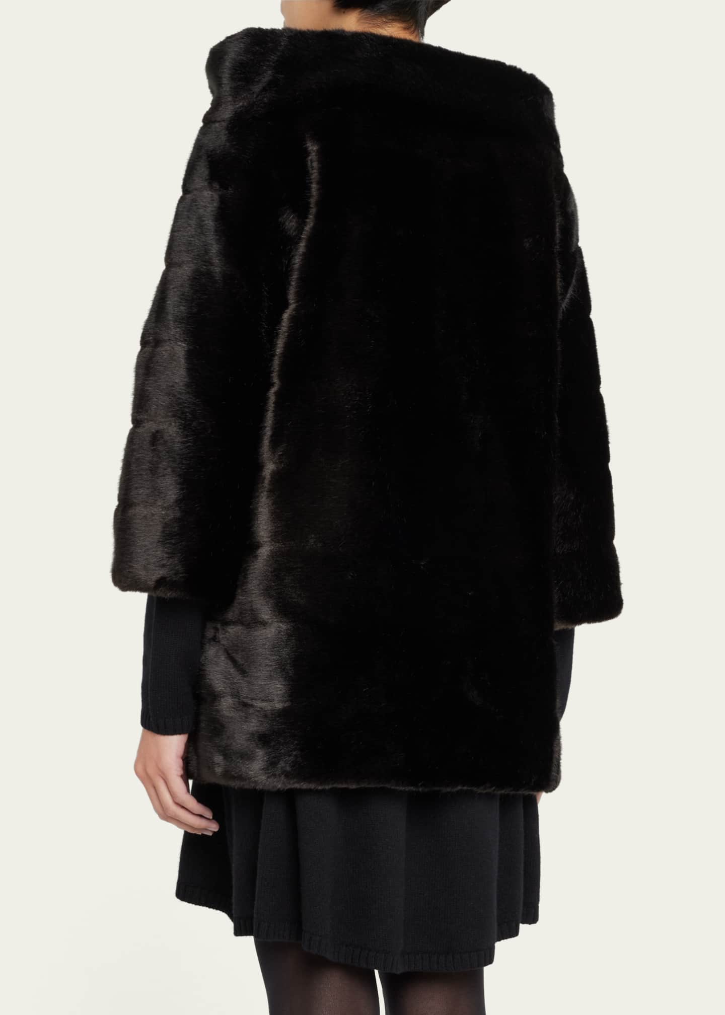 FAZ Long Swinger Faux Fur Jacket - Bergdorf Goodman