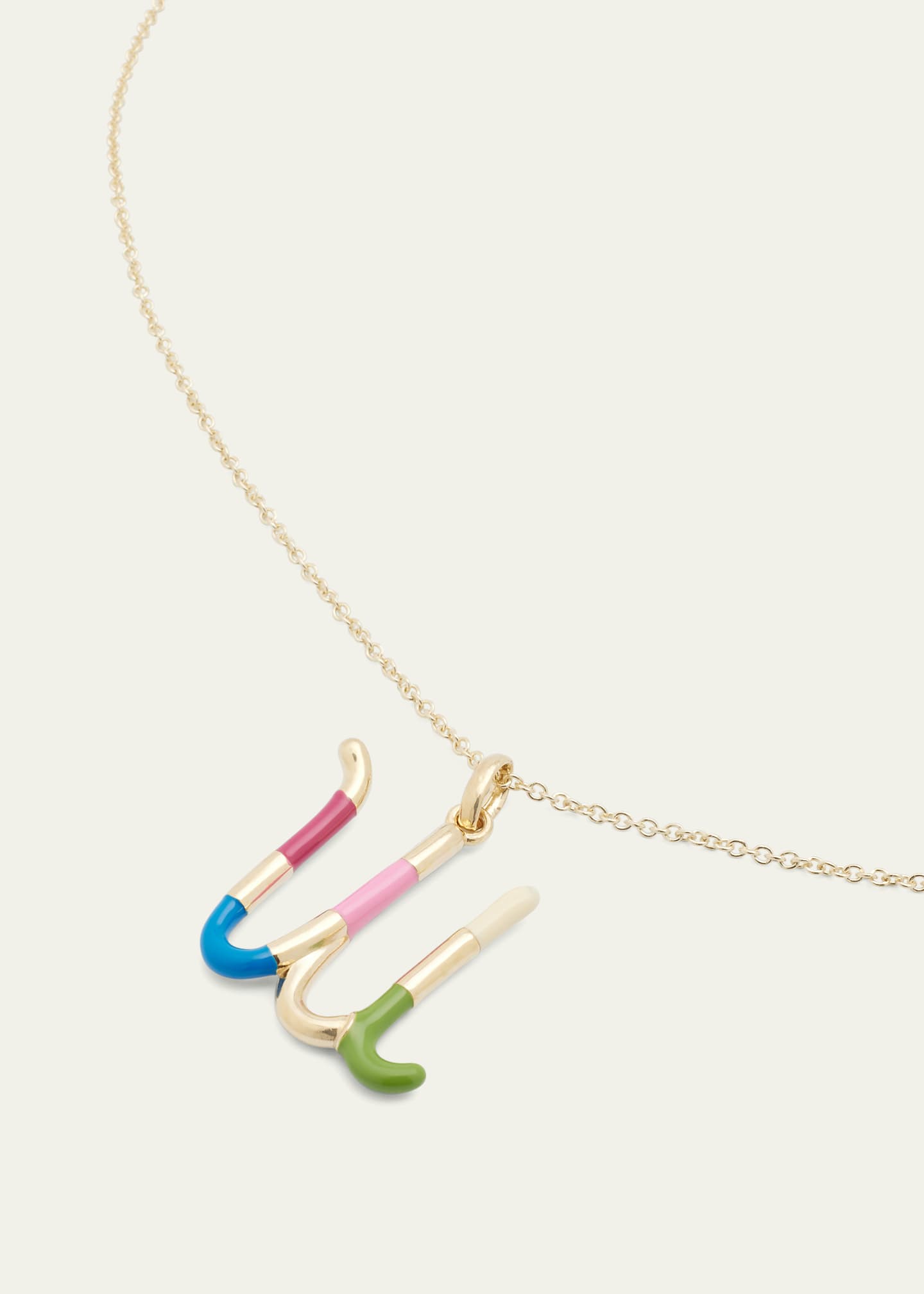 Bea Bongiasca Enamel Letter Necklace Image 3 of 4