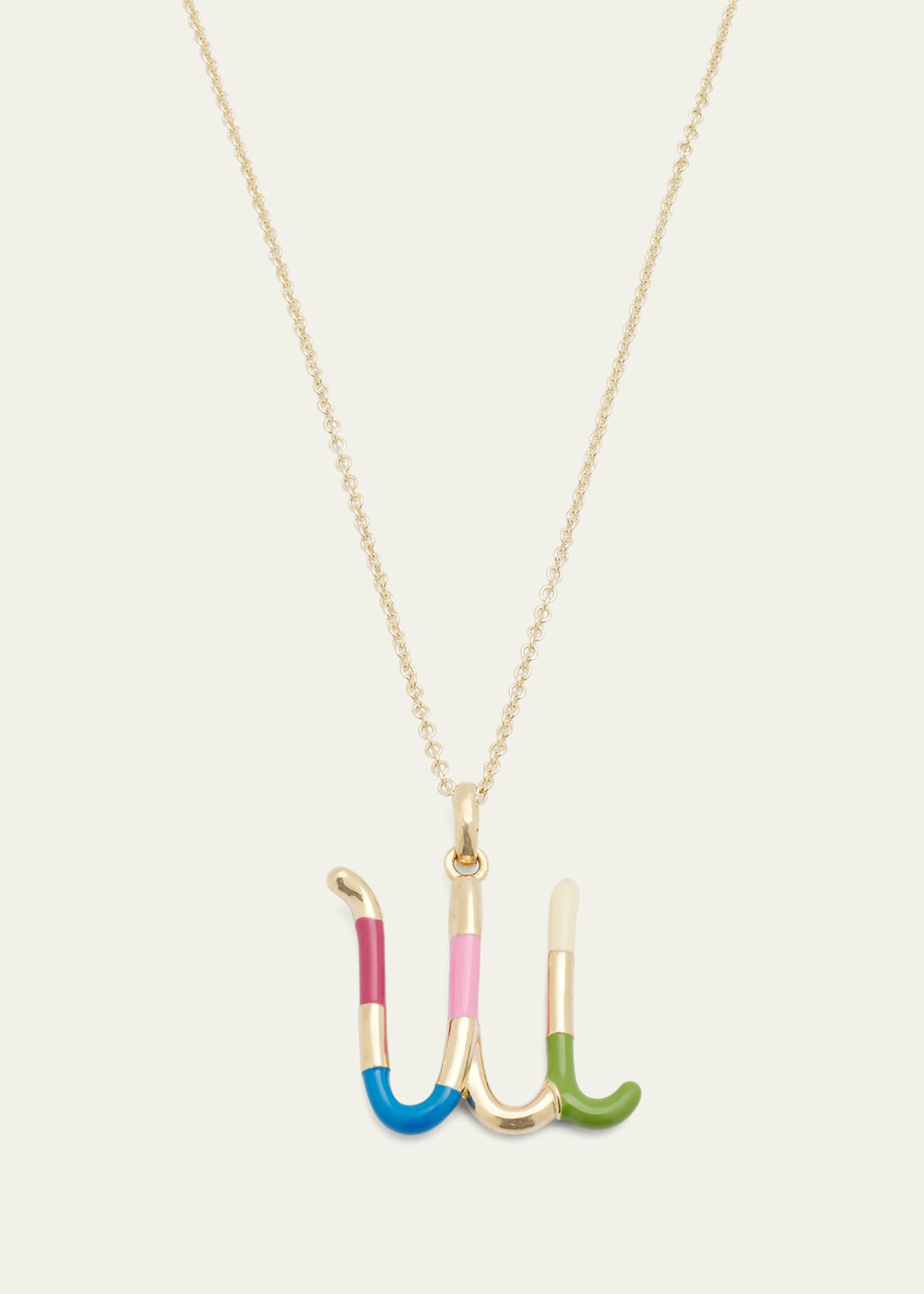 Bea Bongiasca Enamel Letter Necklace Image 1 of 4