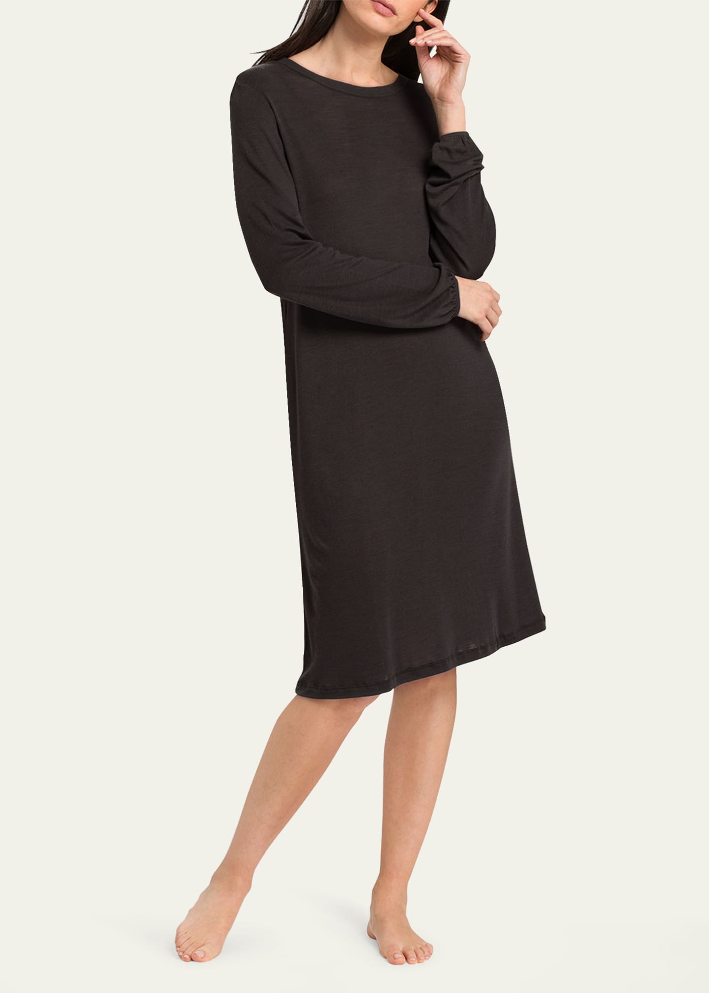 Hanro Woolen Long-Sleeve Nightgown - Bergdorf Goodman