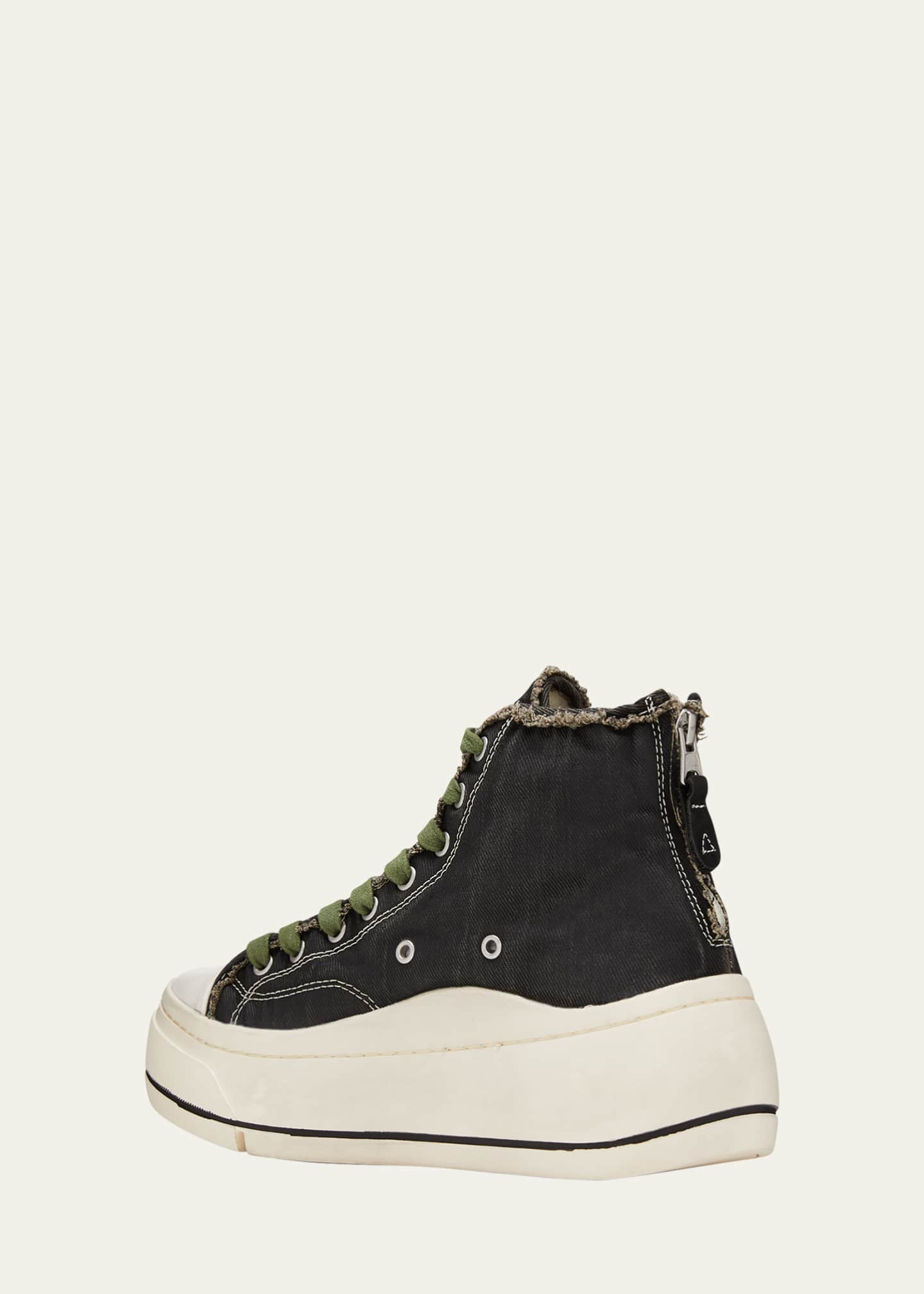 R13 Kurt Canvas HighTop Platform Sneakers Bergdorf Goodman