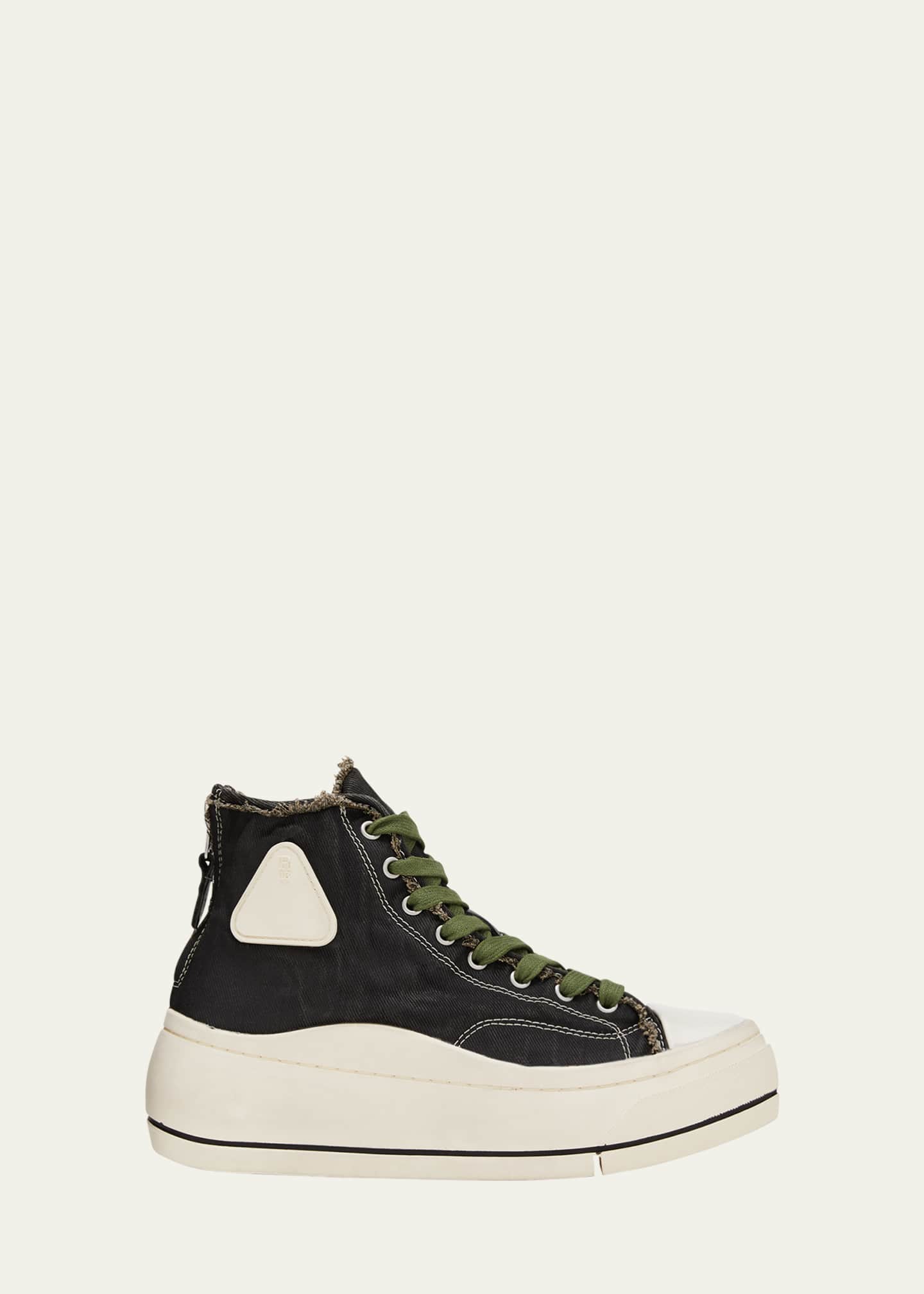 R13 Kurt Canvas HighTop Platform Sneakers Bergdorf Goodman