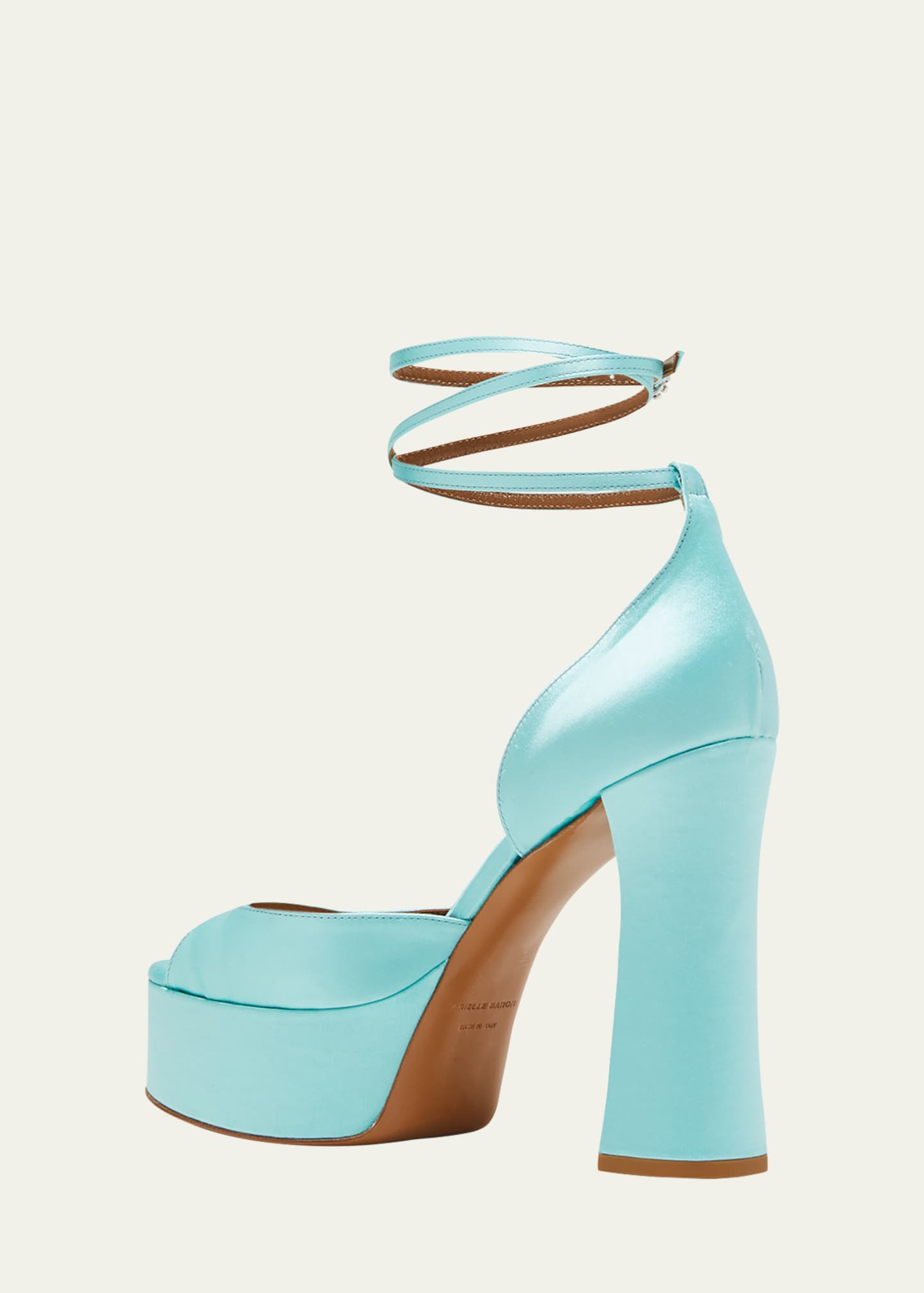 ARIELLE BARON Dolce Satin AnkleWrap Platform Sandals Bergdorf Goodman