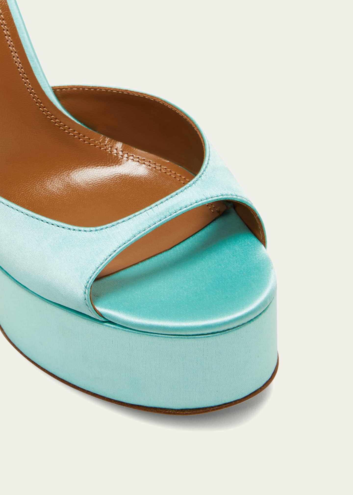 ARIELLE BARON Dolce Satin AnkleWrap Platform Sandals Bergdorf Goodman