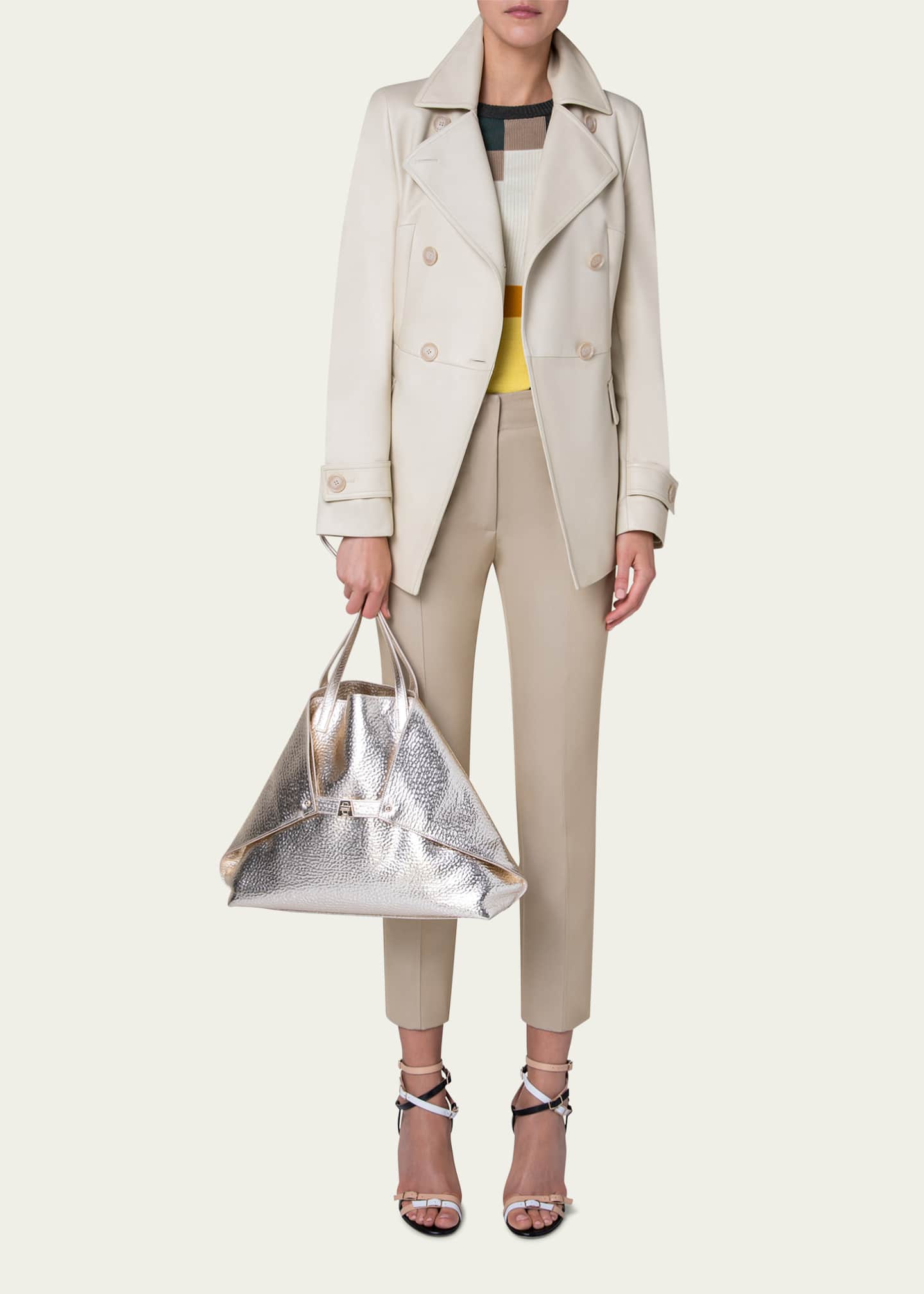 Akris Ai Medium Hammered Shoulder Bag Image 5 of 5
