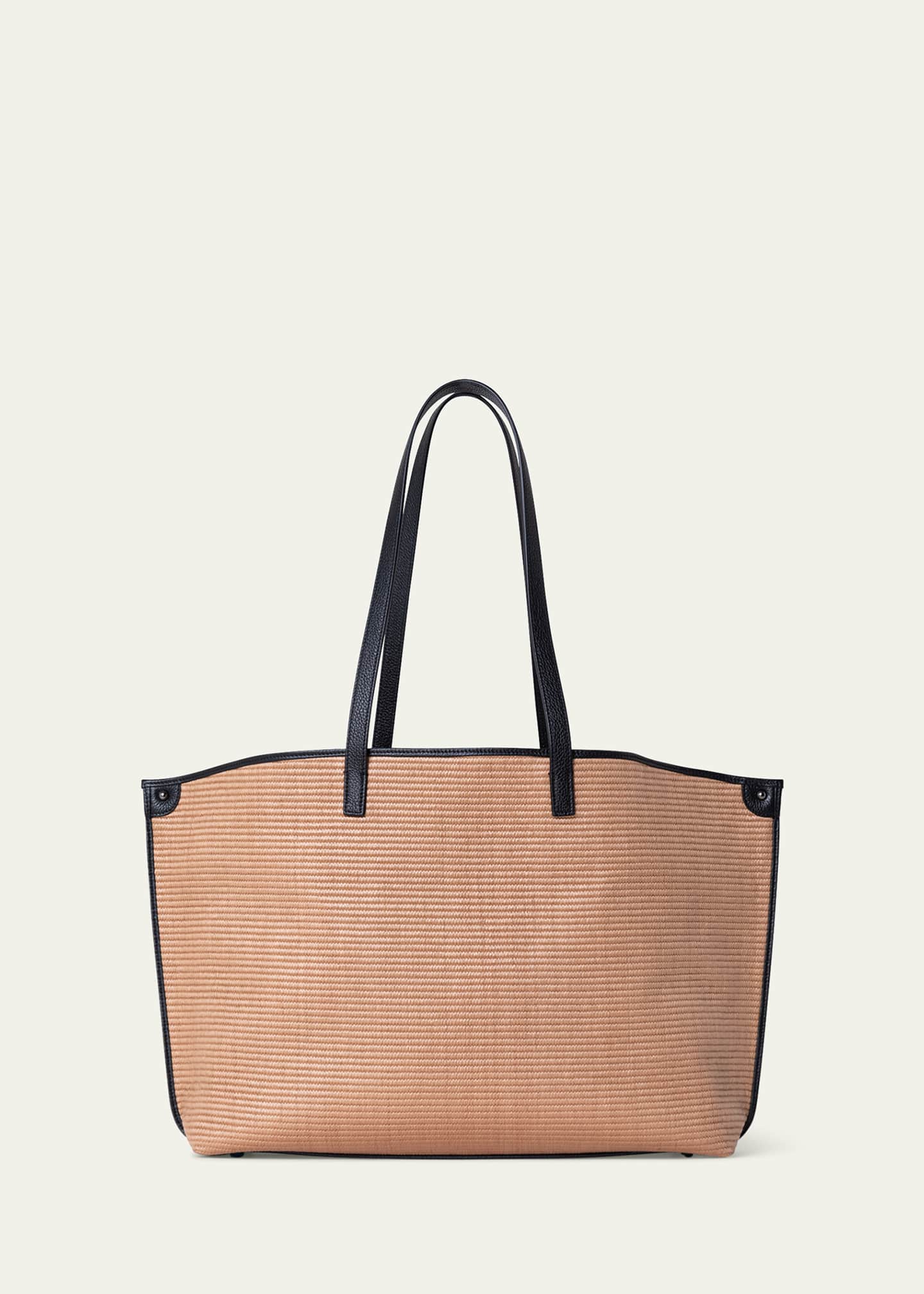 Akris Ai Medium Cotton & Leather Shoulder Bag - Bergdorf Goodman