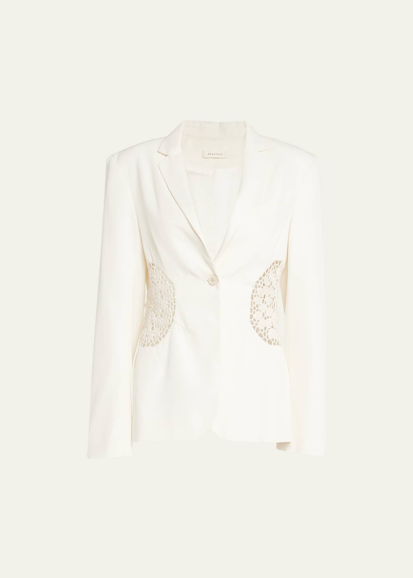 DIOTIMA Crochet Insert Wool Blazer Bergdorf Goodman