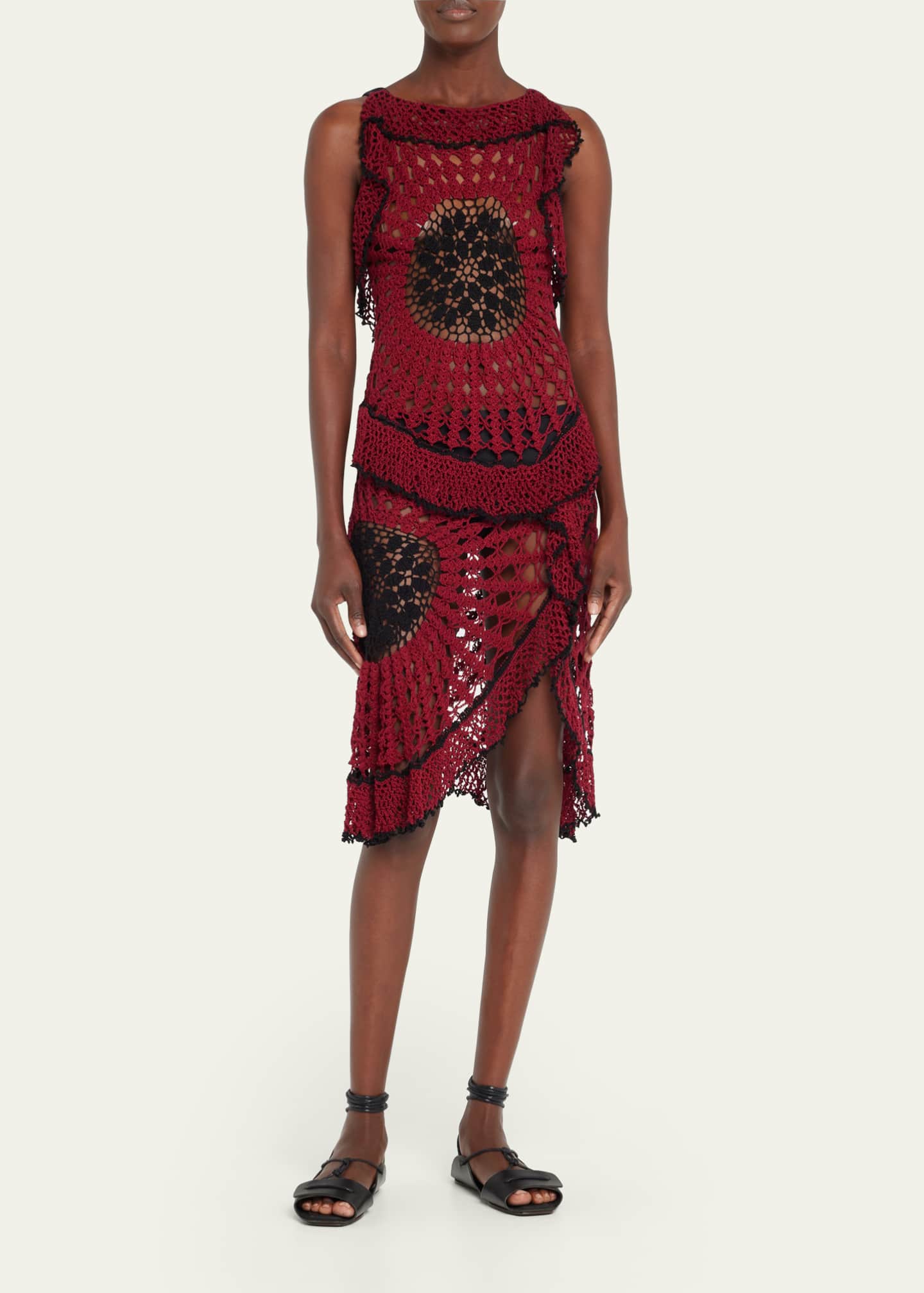 DIOTIMA Crochet FlounceTrim Dress Bergdorf Goodman