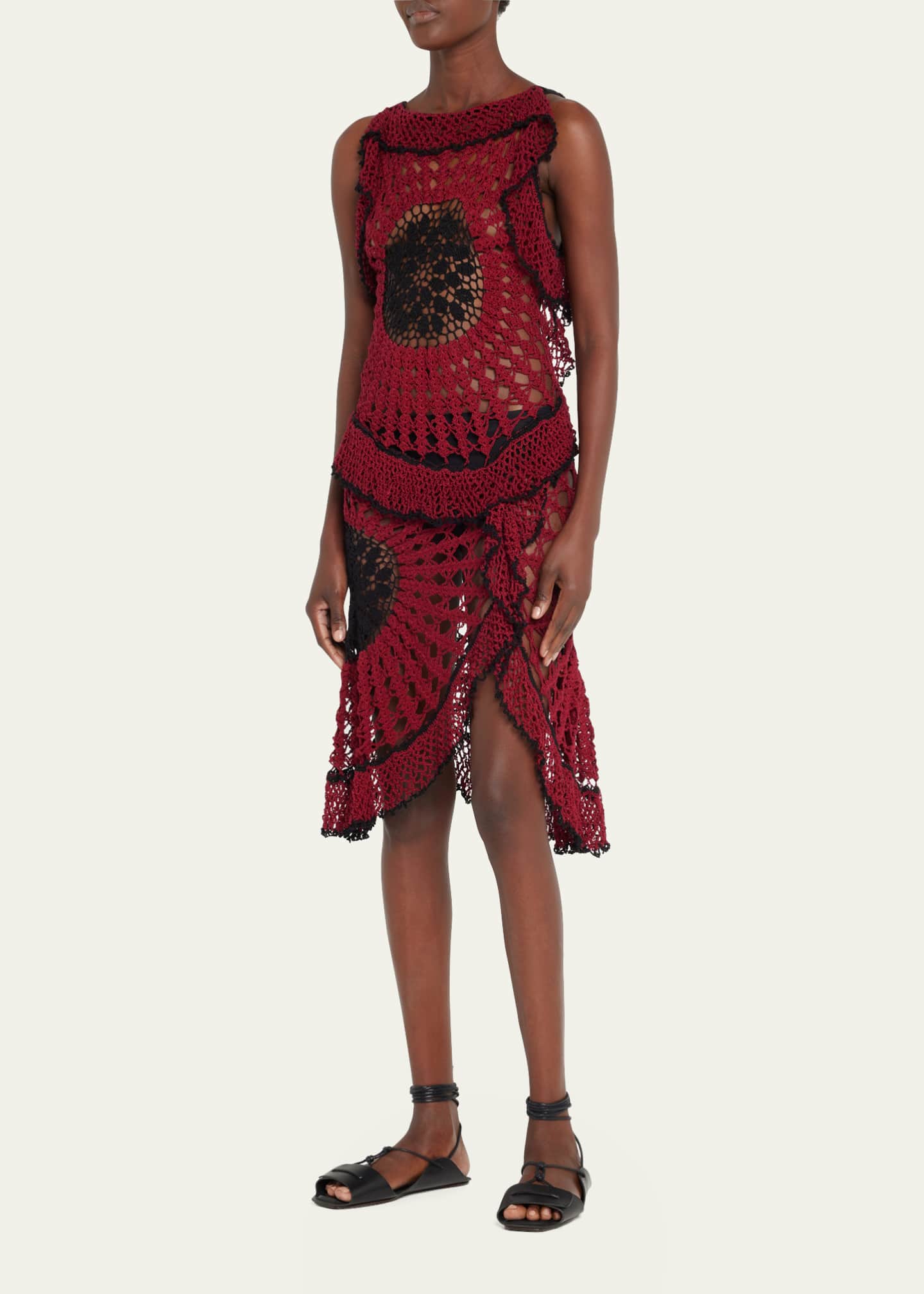 DIOTIMA Crochet FlounceTrim Dress Bergdorf Goodman