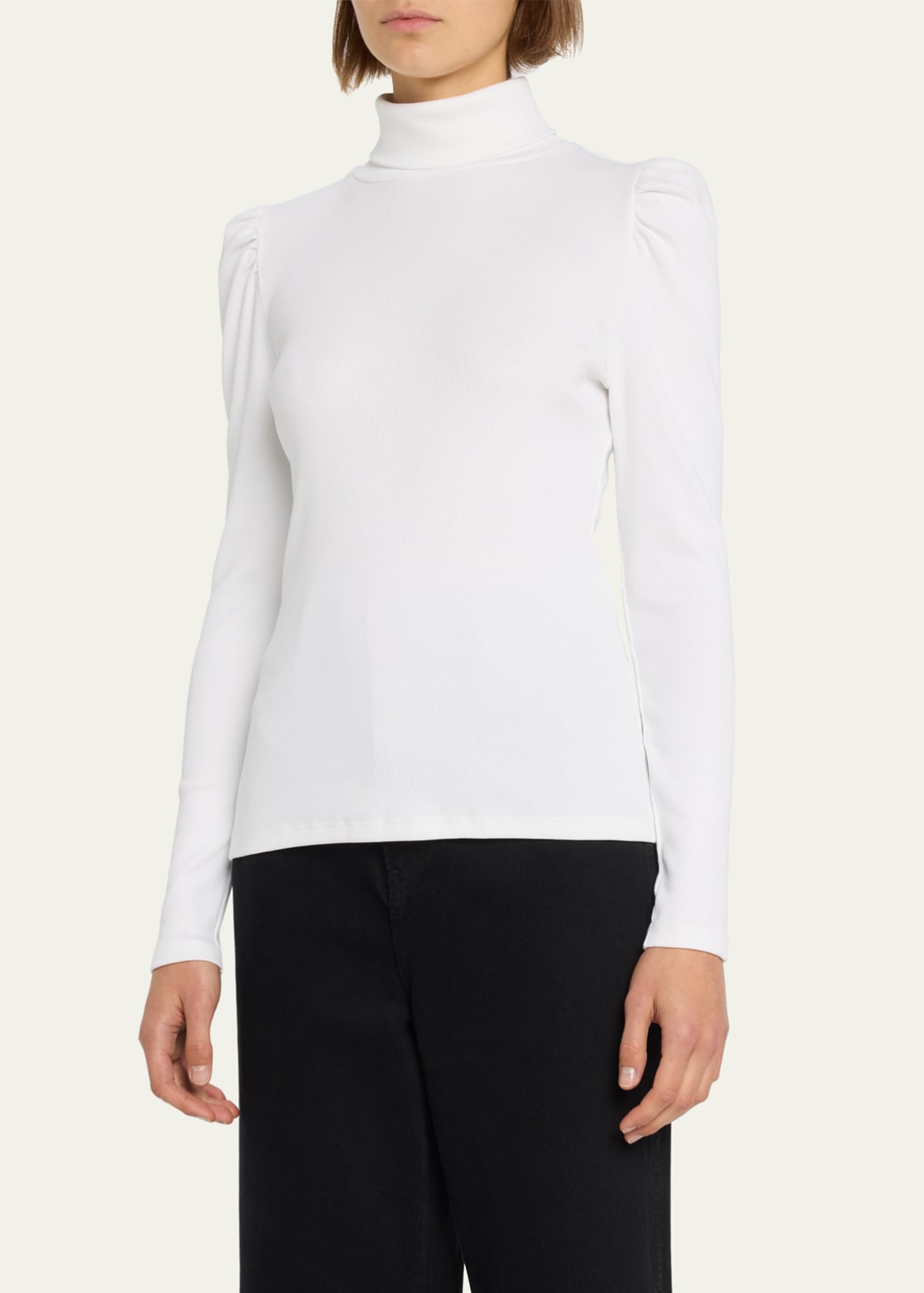 Veronica Beard Jeans Cedar Puff Sleeve Turtleneck - Bergdorf Goodman