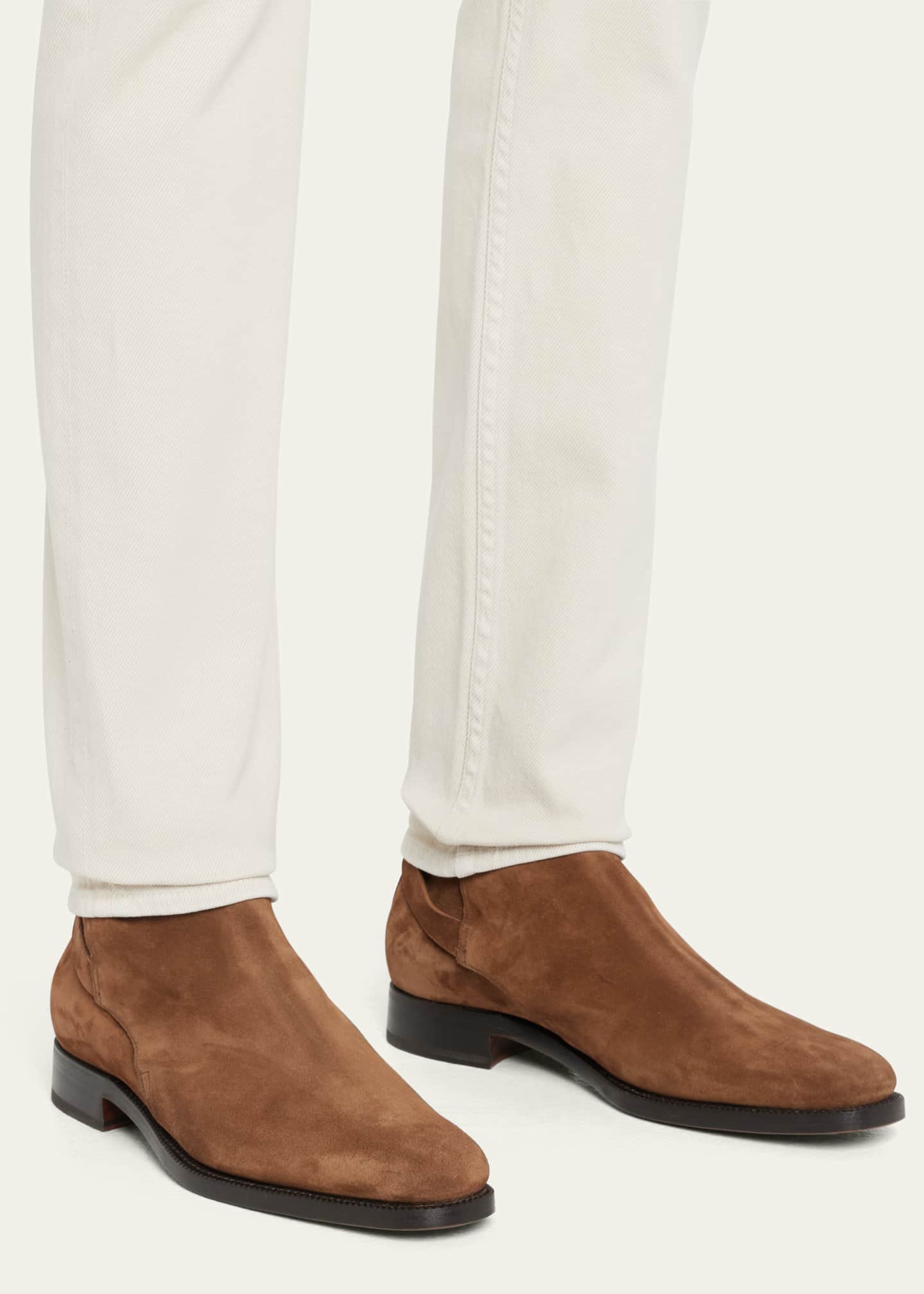 Ralph Lauren Purple Label Men's Wellington Suede Mid Boots
