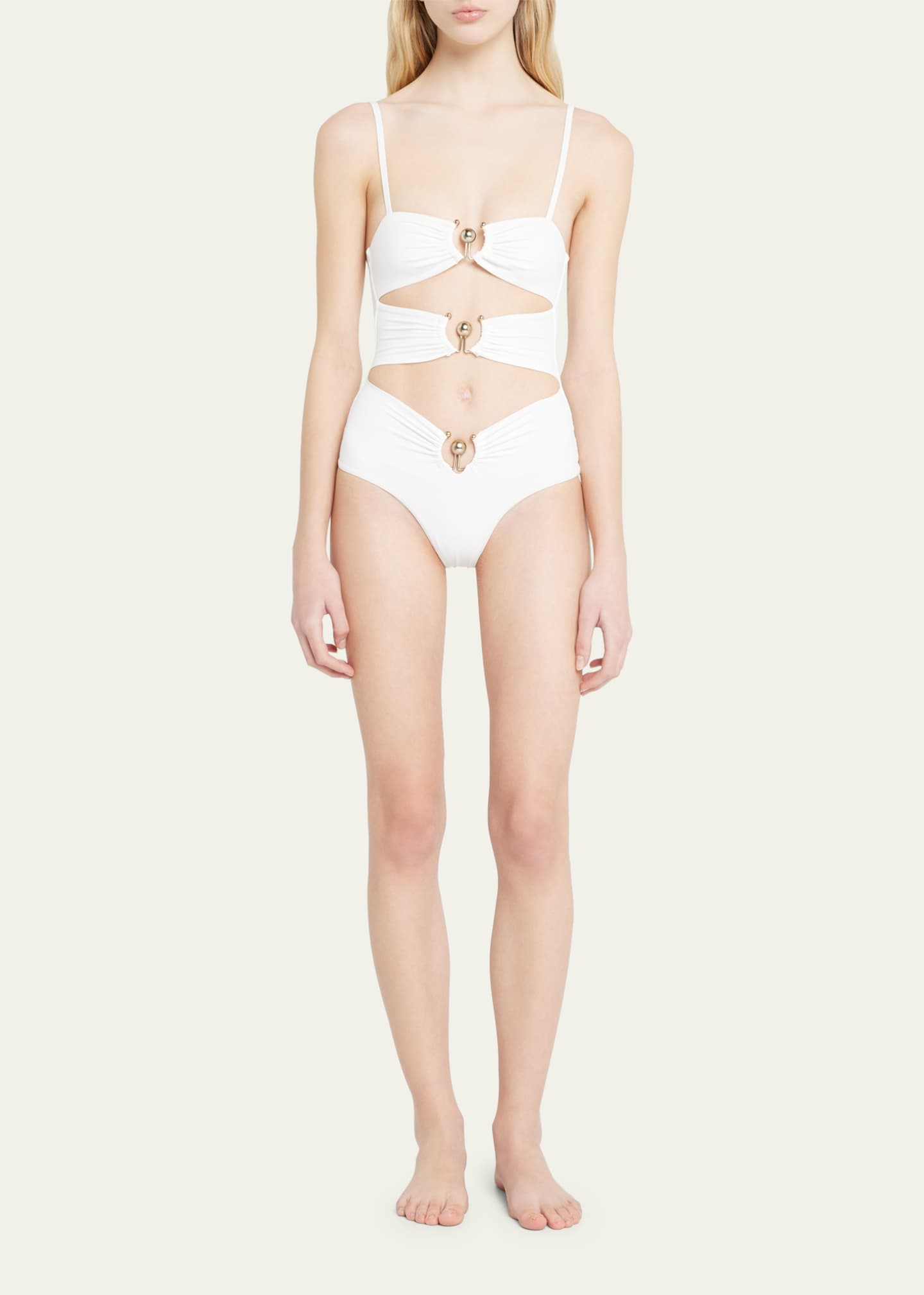 Christopher Esber Pierced Orbit One Piece Swimsuit Bergdorf Goodman