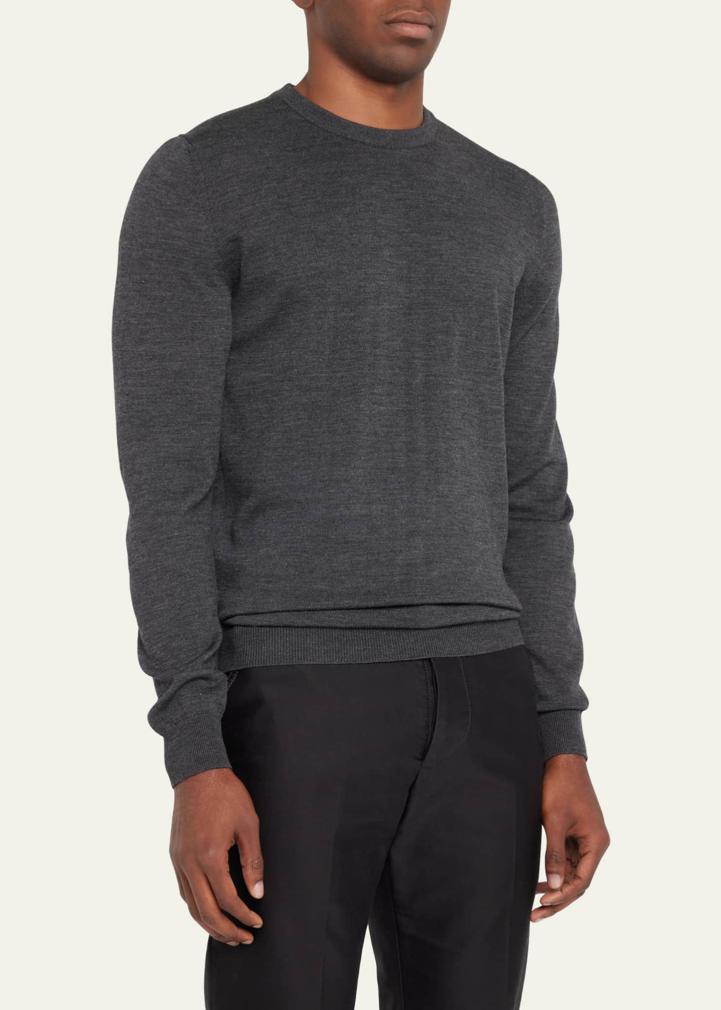 Kiton Men's Wool Crewneck Sweater Image 4 of 5