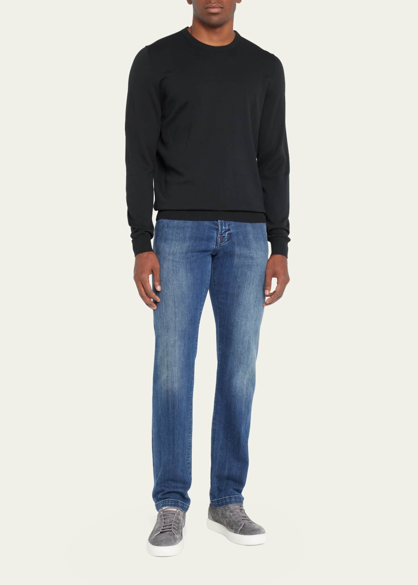 【送料&関税込】Maison KitsunAC Crew-neck Wool Sweater wool crewneck sweater – Suit Negozi Row